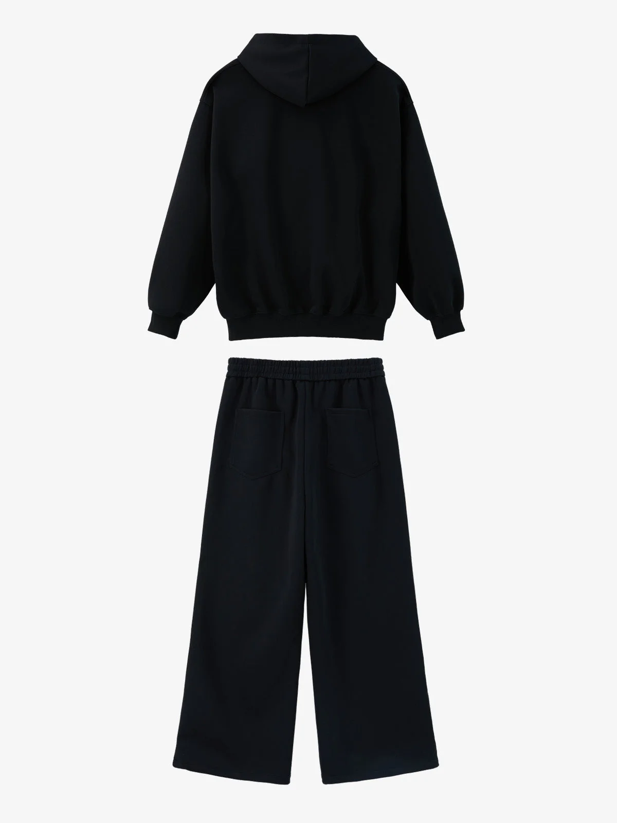 Gothic Letter Cross Embroidery Zip Up Hoodie and Sweatpants Set - Image 14