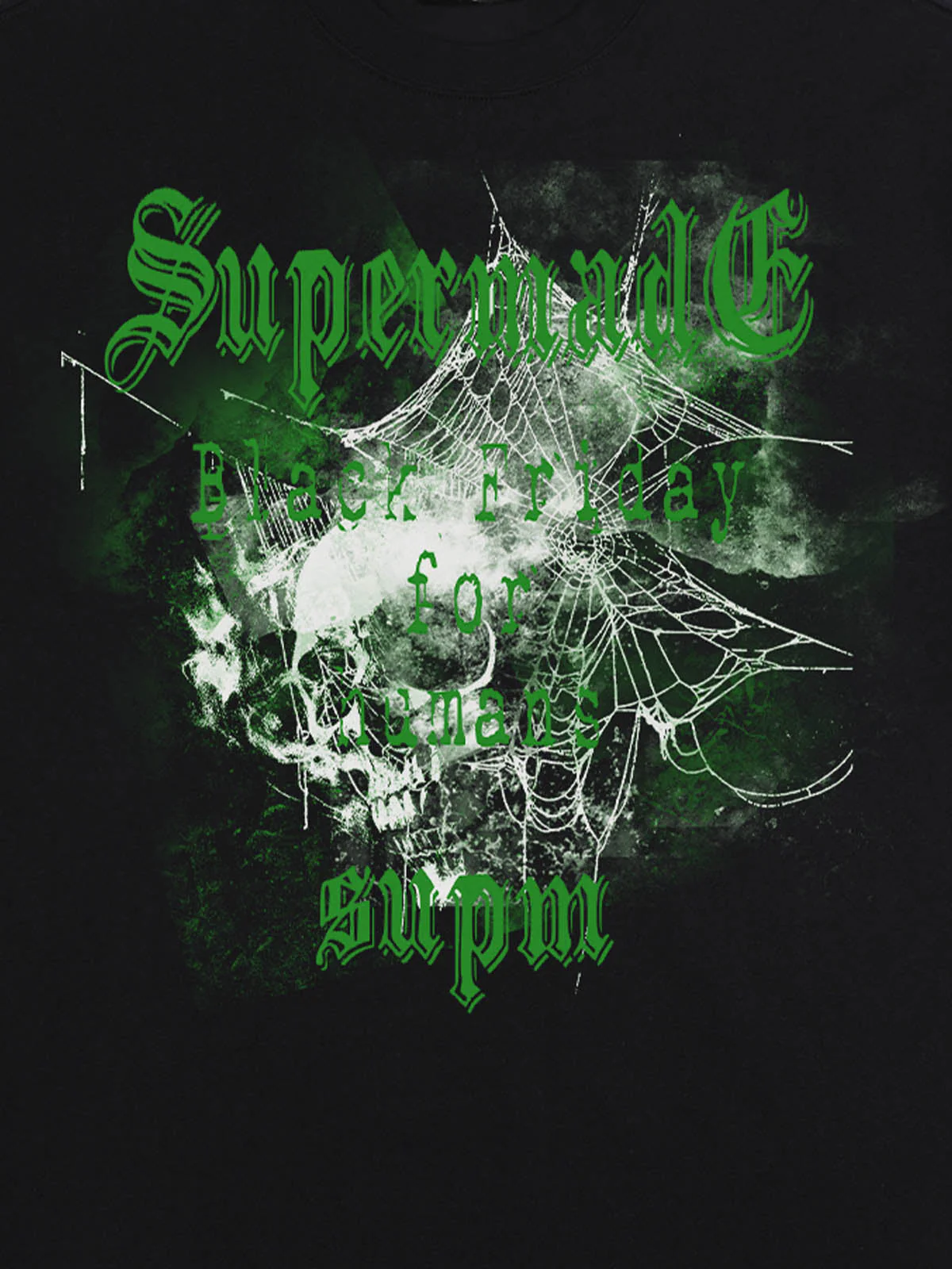 Gothic Skull Spiderweb Graphic T-Shirt - Image 14