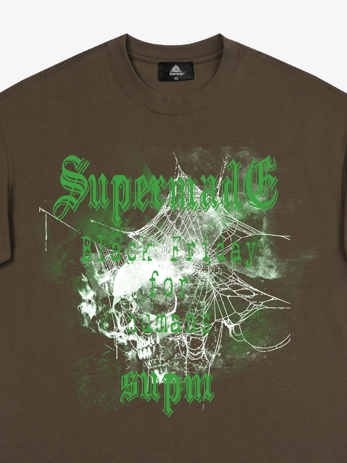 Gothic Skull Spiderweb Graphic T-Shirt - Image 16