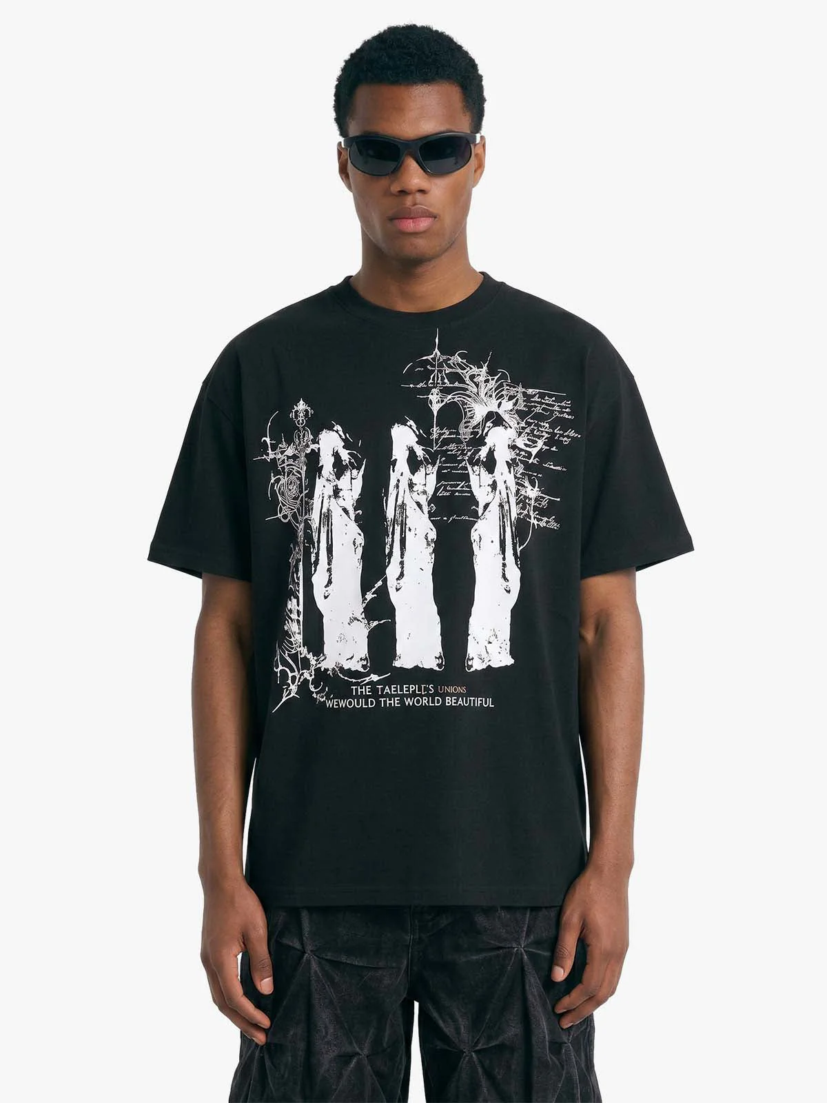 Gothic Statuette Cotton Jersey T-Shirt