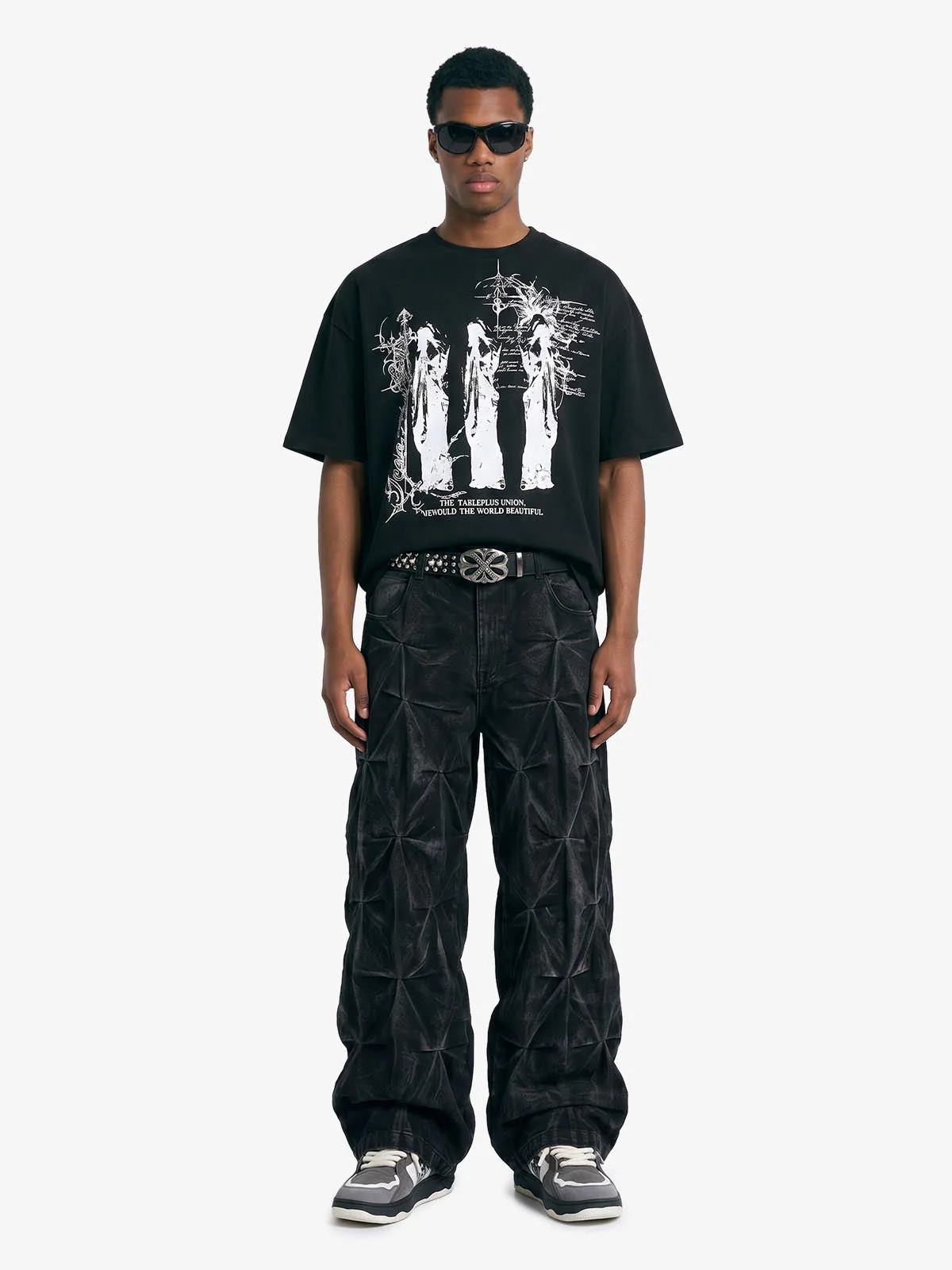 Gothic Statuette Cotton Jersey T-Shirt - Image 3