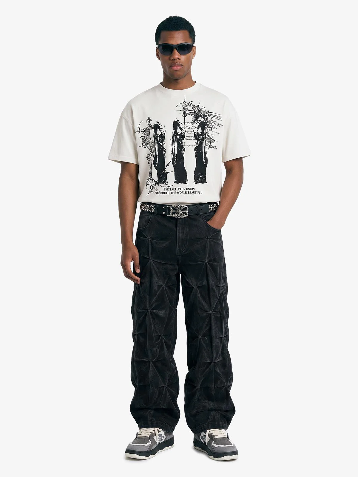 Gothic Statuette Cotton Jersey T-Shirt - Image 4