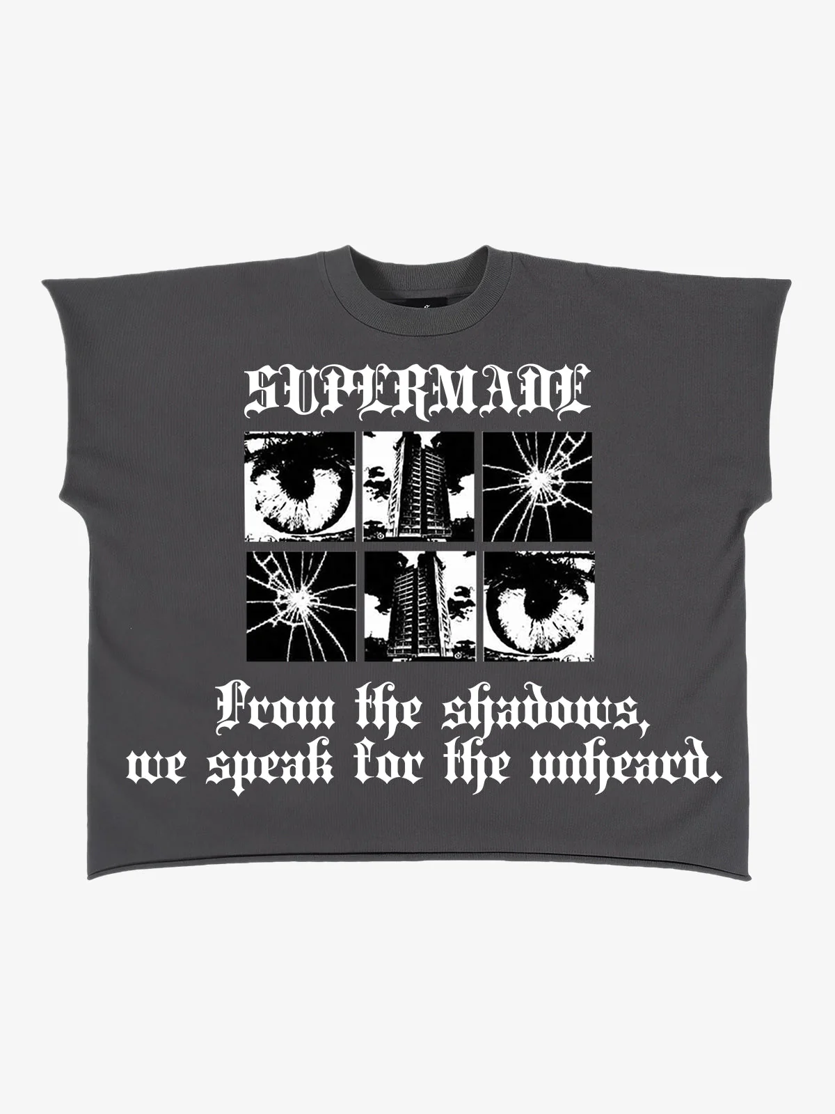 Gothic Text Graphic Cut-Off Sleeveless T-Shirt - Image 5