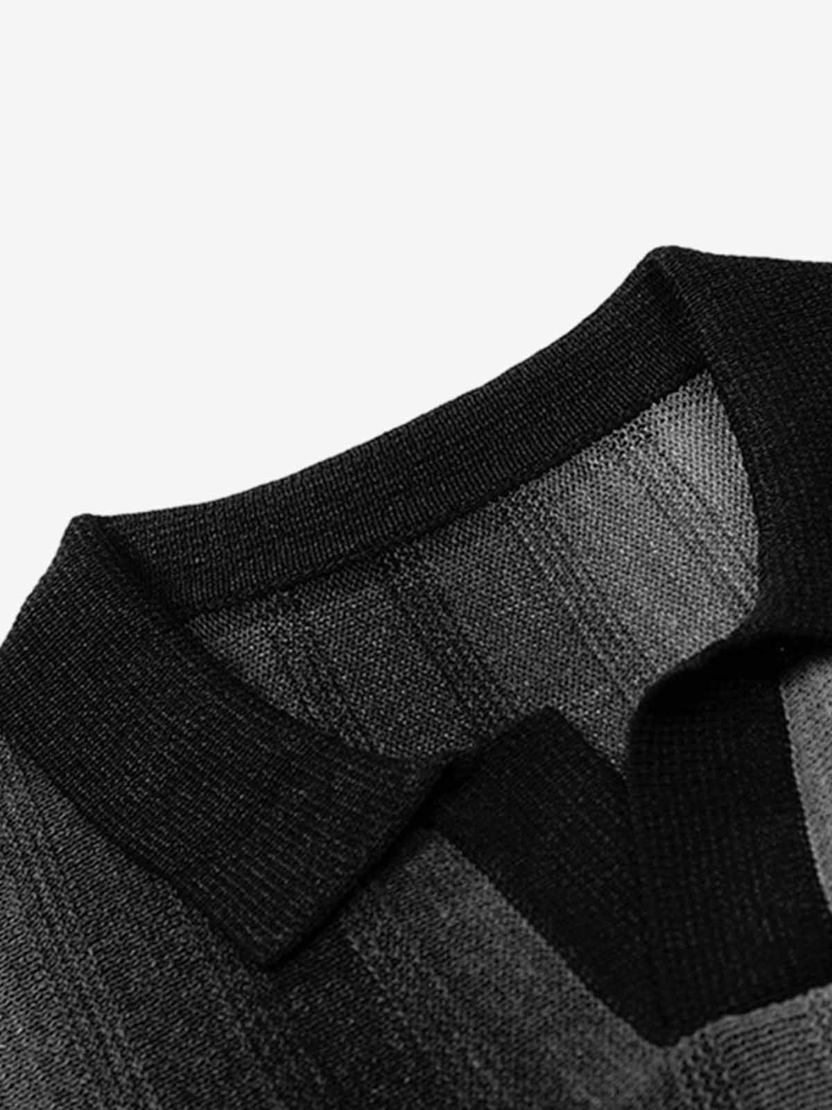 Gradient Textured Knit Polo Shirt - Image 5