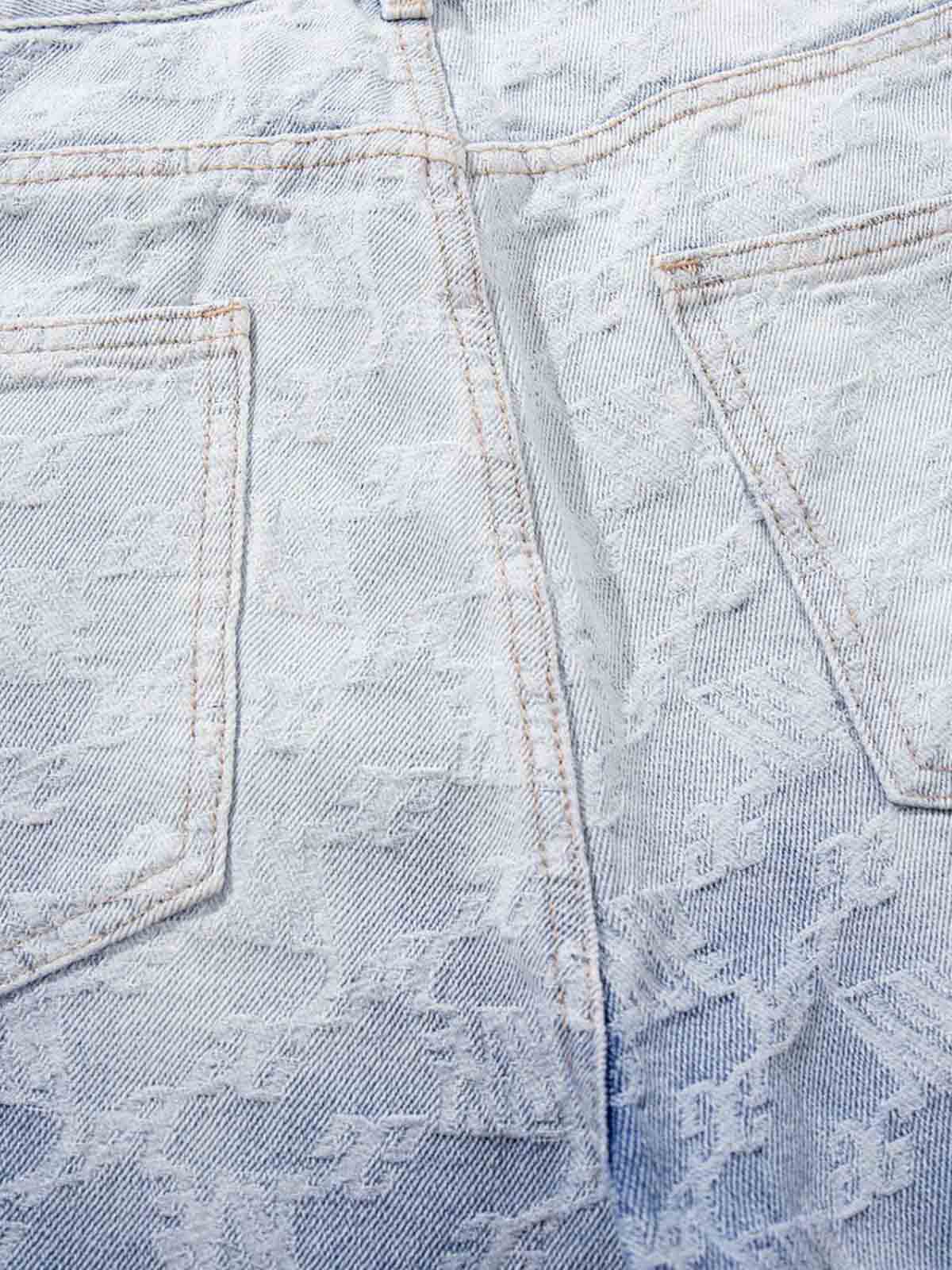 Gradient Wash Jacquard Denim Jeans - Image 7