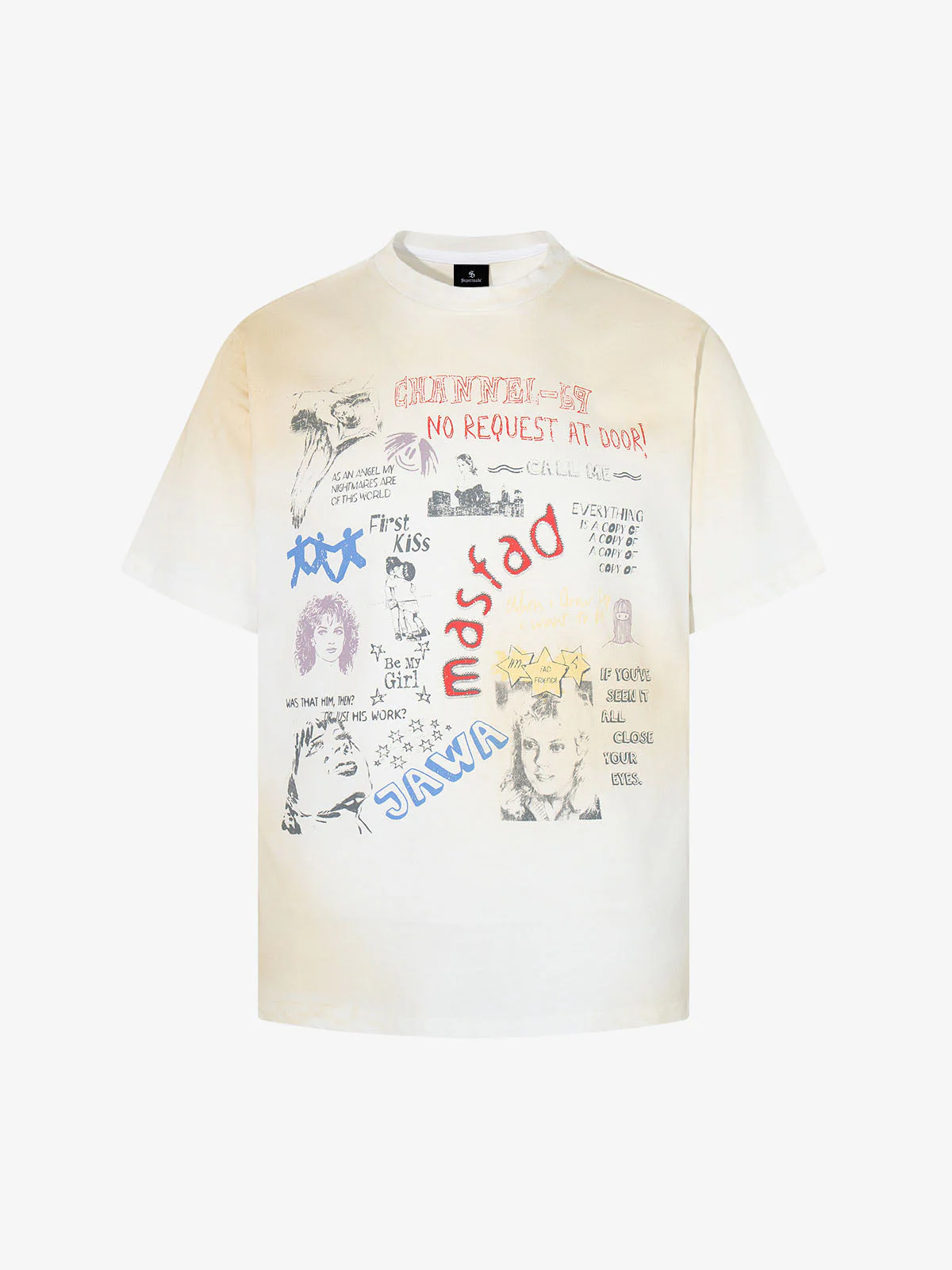 Graffiti Collage Mixed Graphic T-Shirt