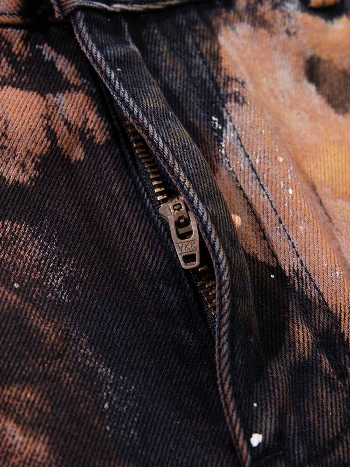 Graffiti Painted Cargo Denim Jeans - Image 11