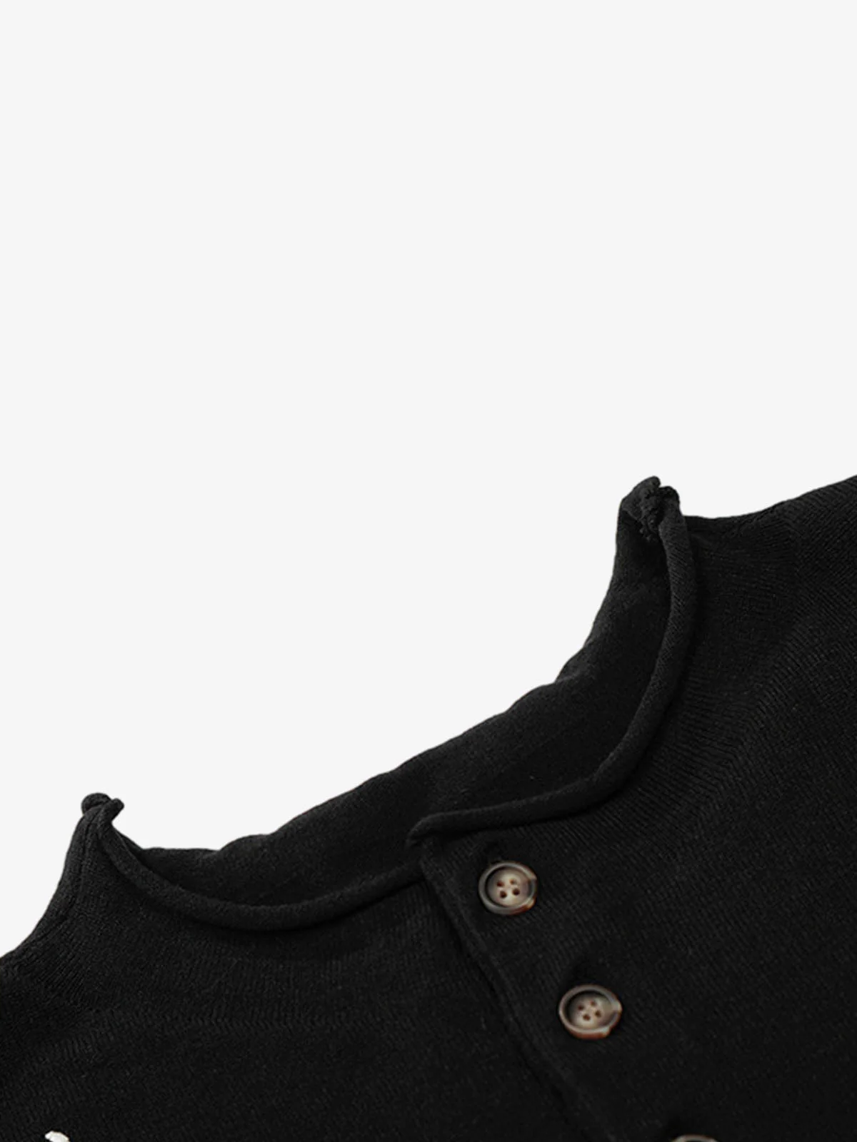 Graphic Floral Knit Henley T-Shirt - Image 11
