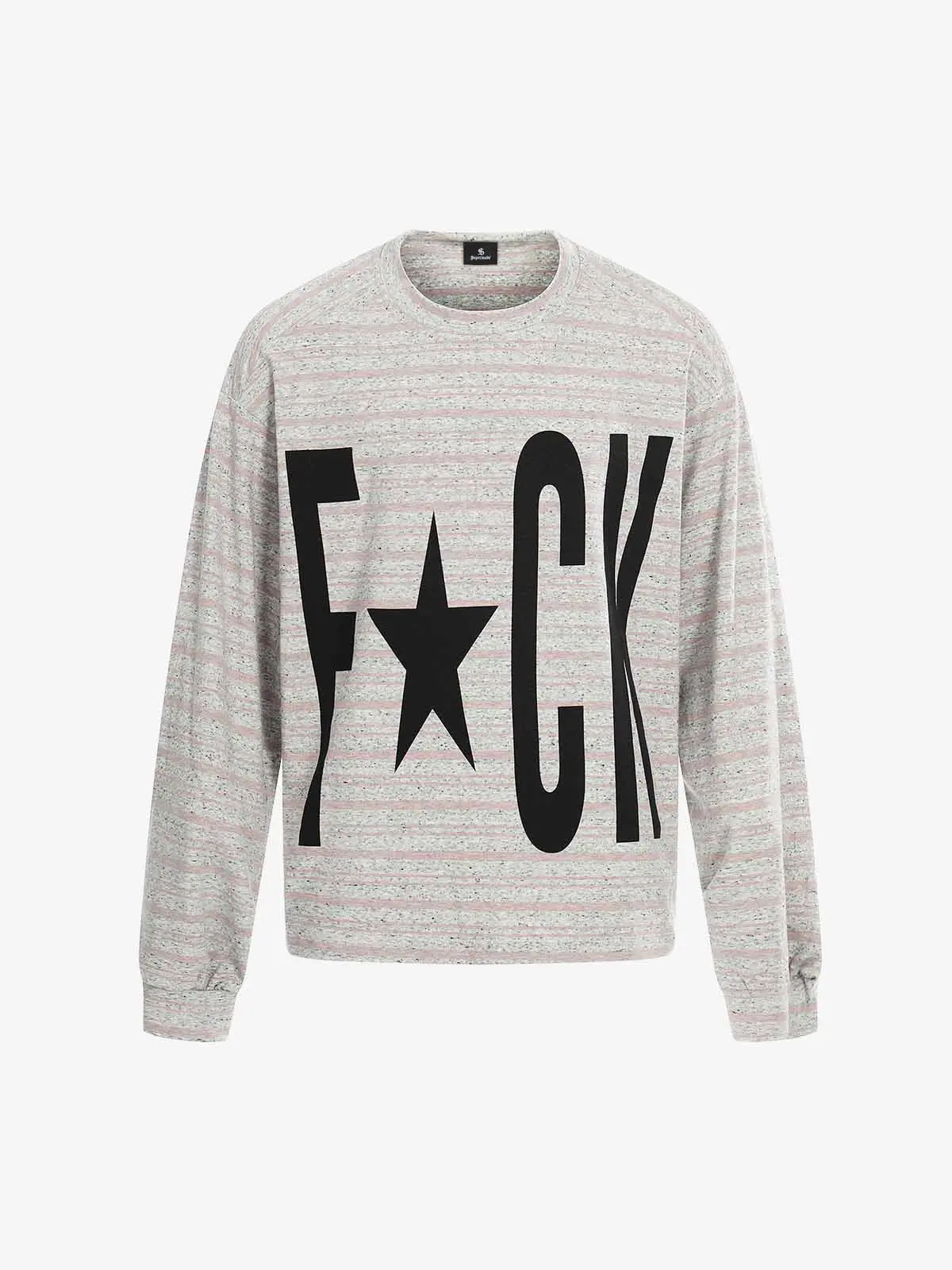 Graphic Letter Star Print Long Sleeve T-Shirt - Image 2
