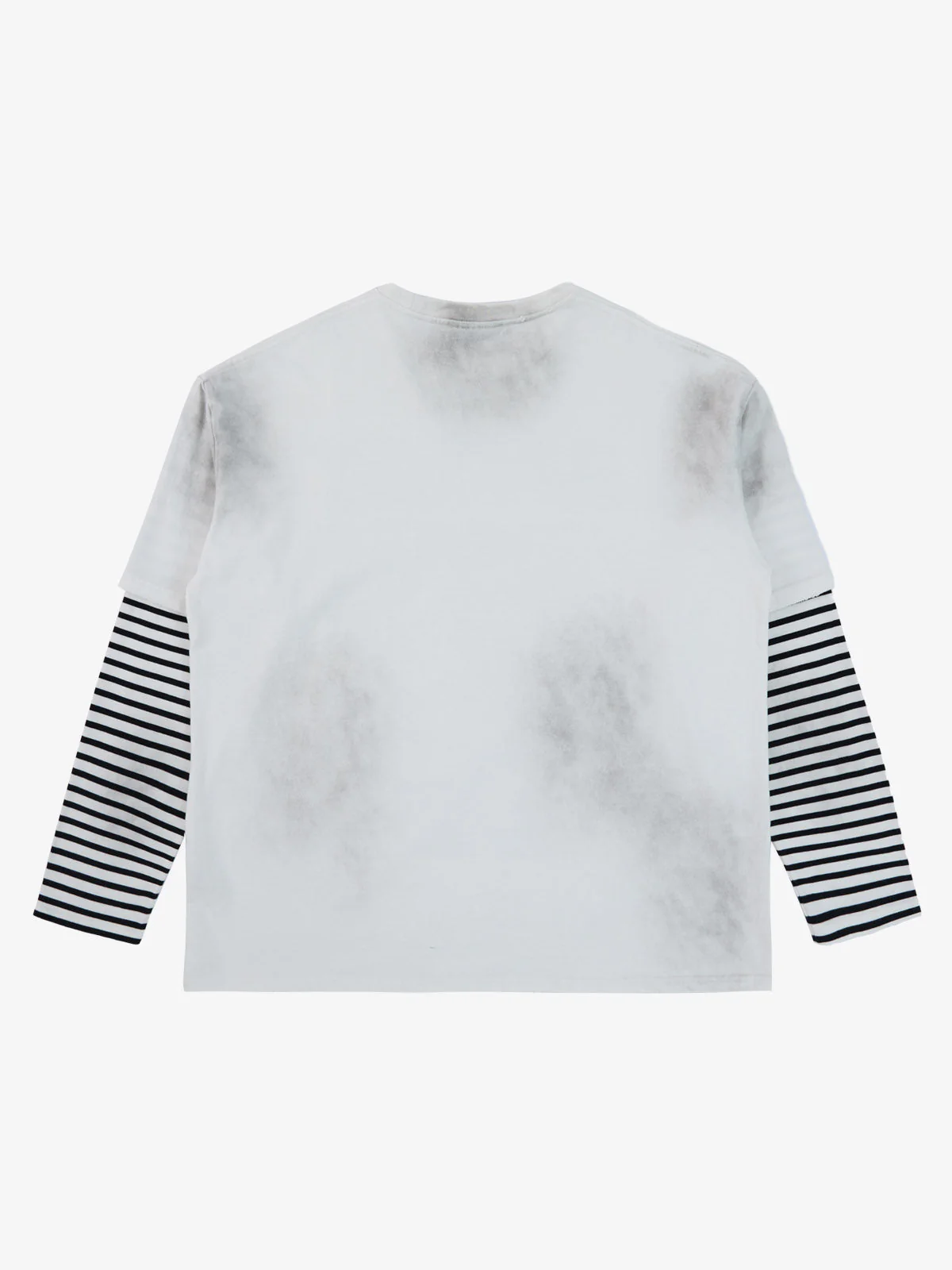 Grunge Graphic Distressed Cage Striped Long-Sleeve T-Shirt - Image 4