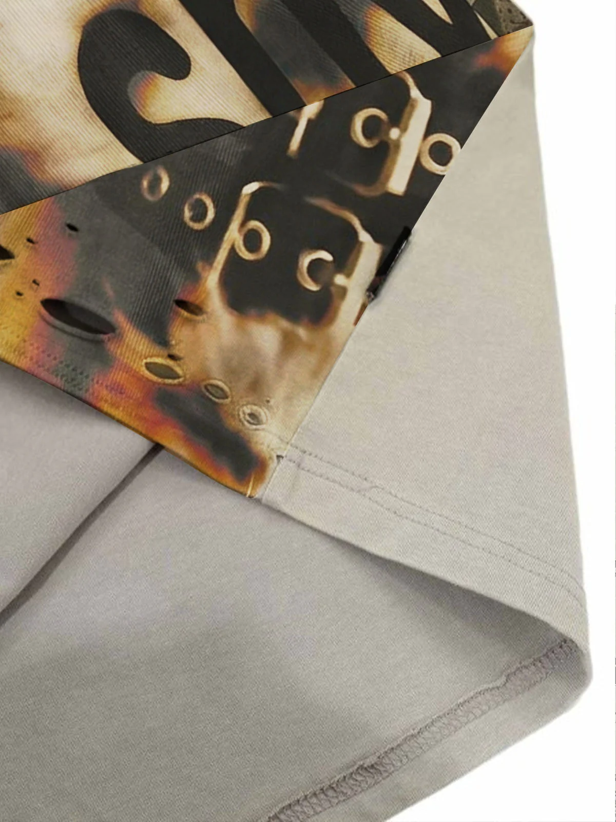 Grunge Graphic Fake Layer Camo Sleeve T-Shirt - Image 10