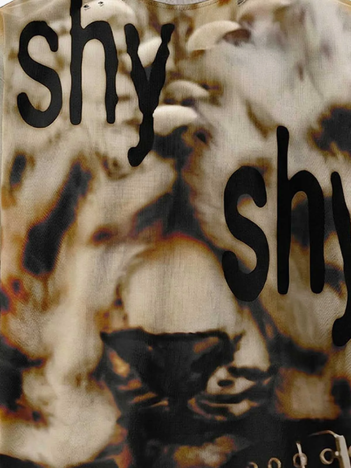Grunge Graphic Fake Layer Camo Sleeve T-Shirt - Image 8