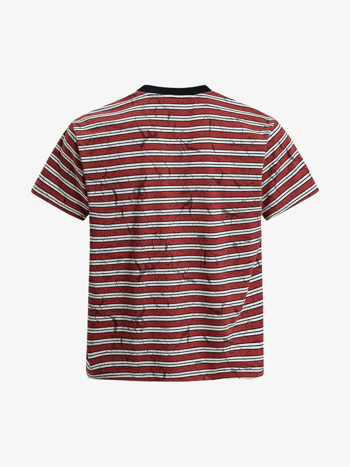 Grunge Striped Distressed Graphic T-Shirt - Image 3