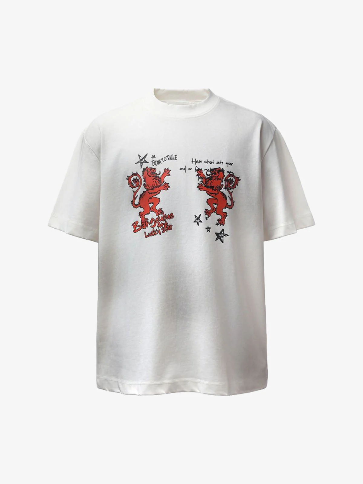 Heraldic Lion Acid-Wash Jersey T-Shirt - Image 3