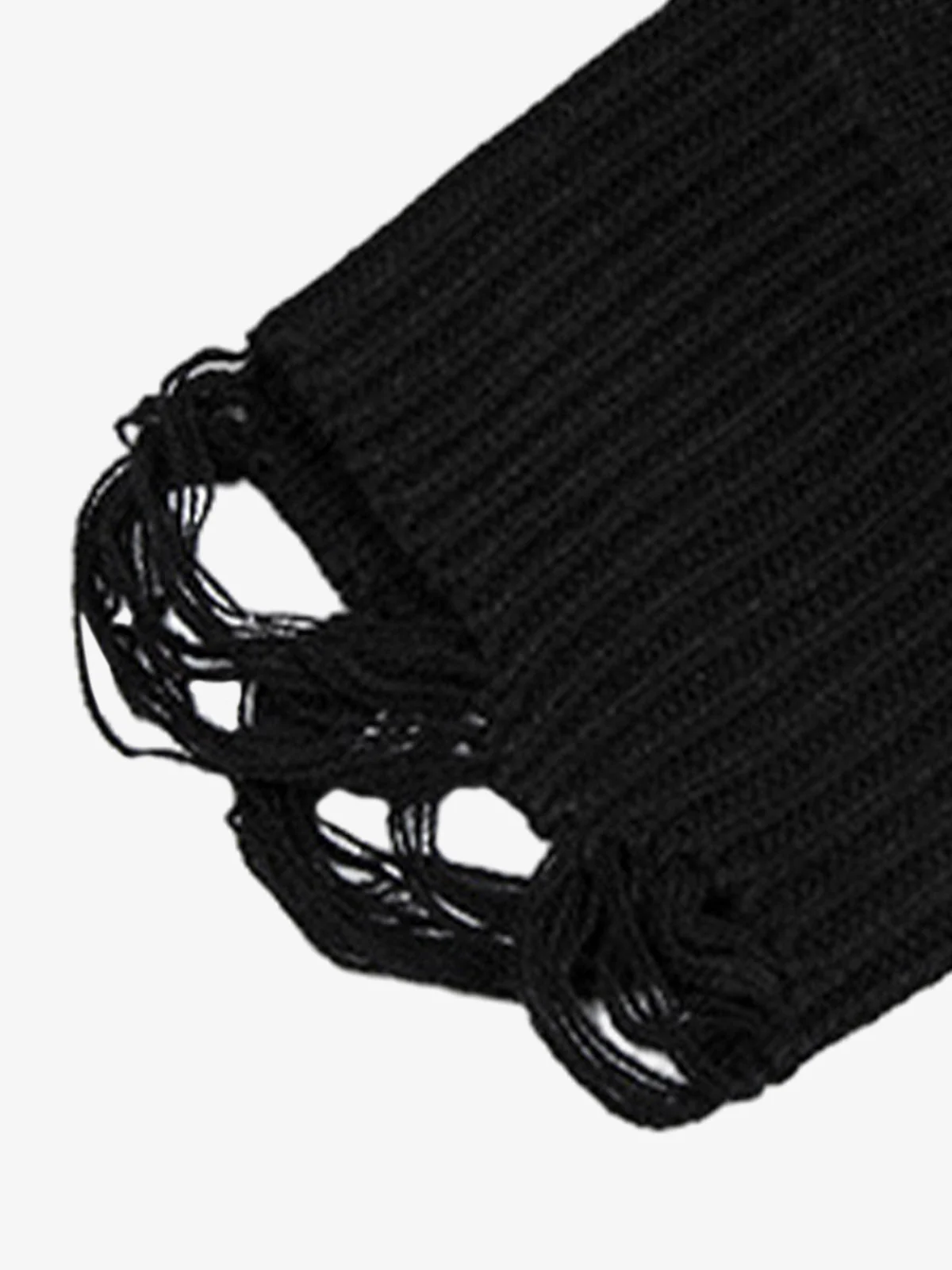 High Street Letter Jacquard Ripped Tassel Sweater - Image 4