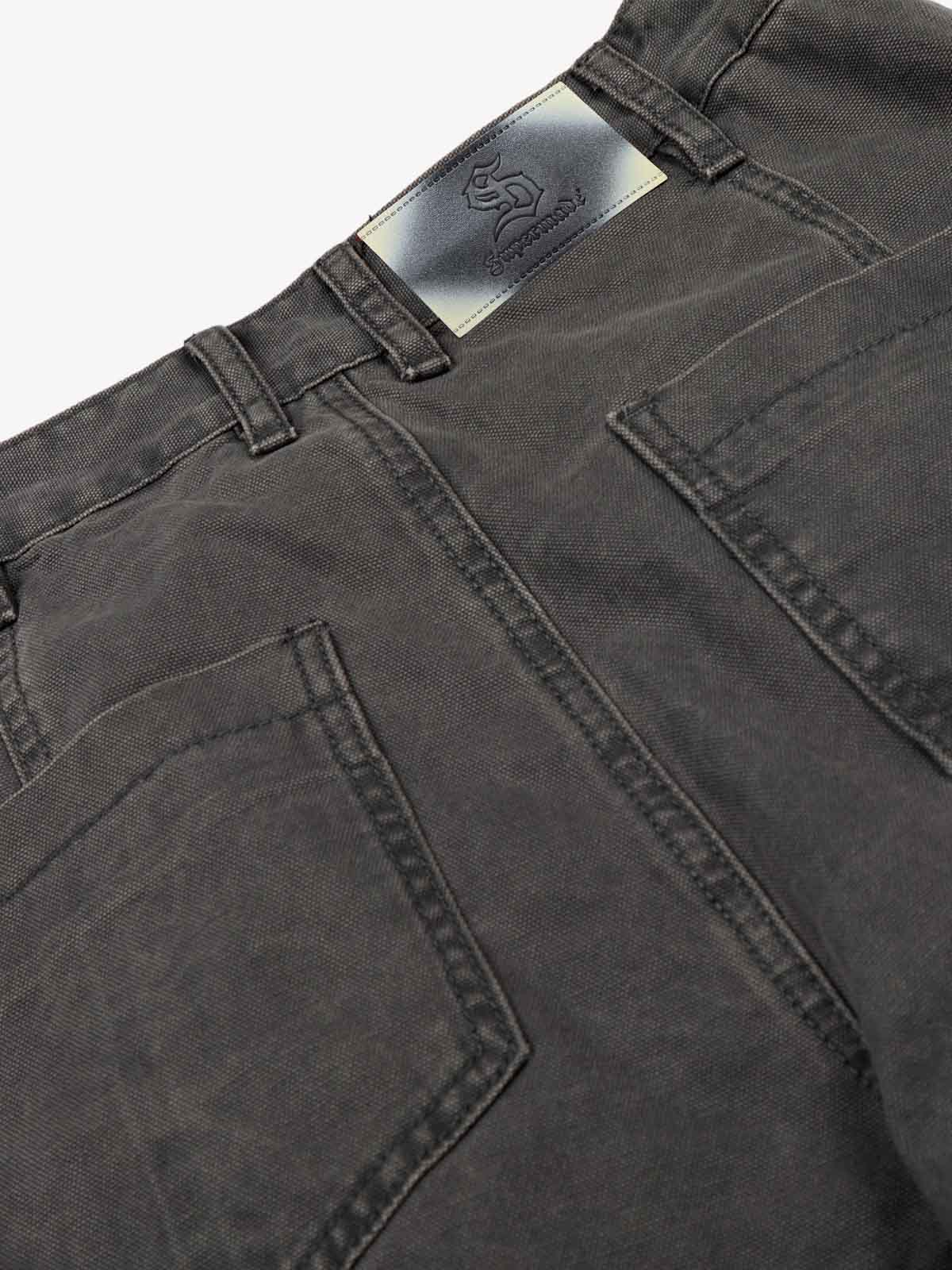 High Waist Button Fly Curved Seam Washed Jeans - Image 5
