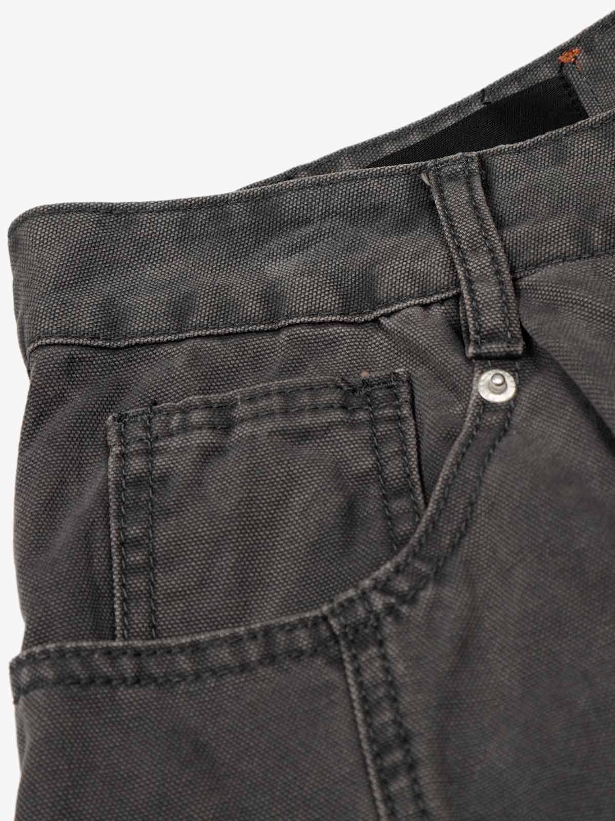 High Waist Button Fly Curved Seam Washed Jeans - Image 6