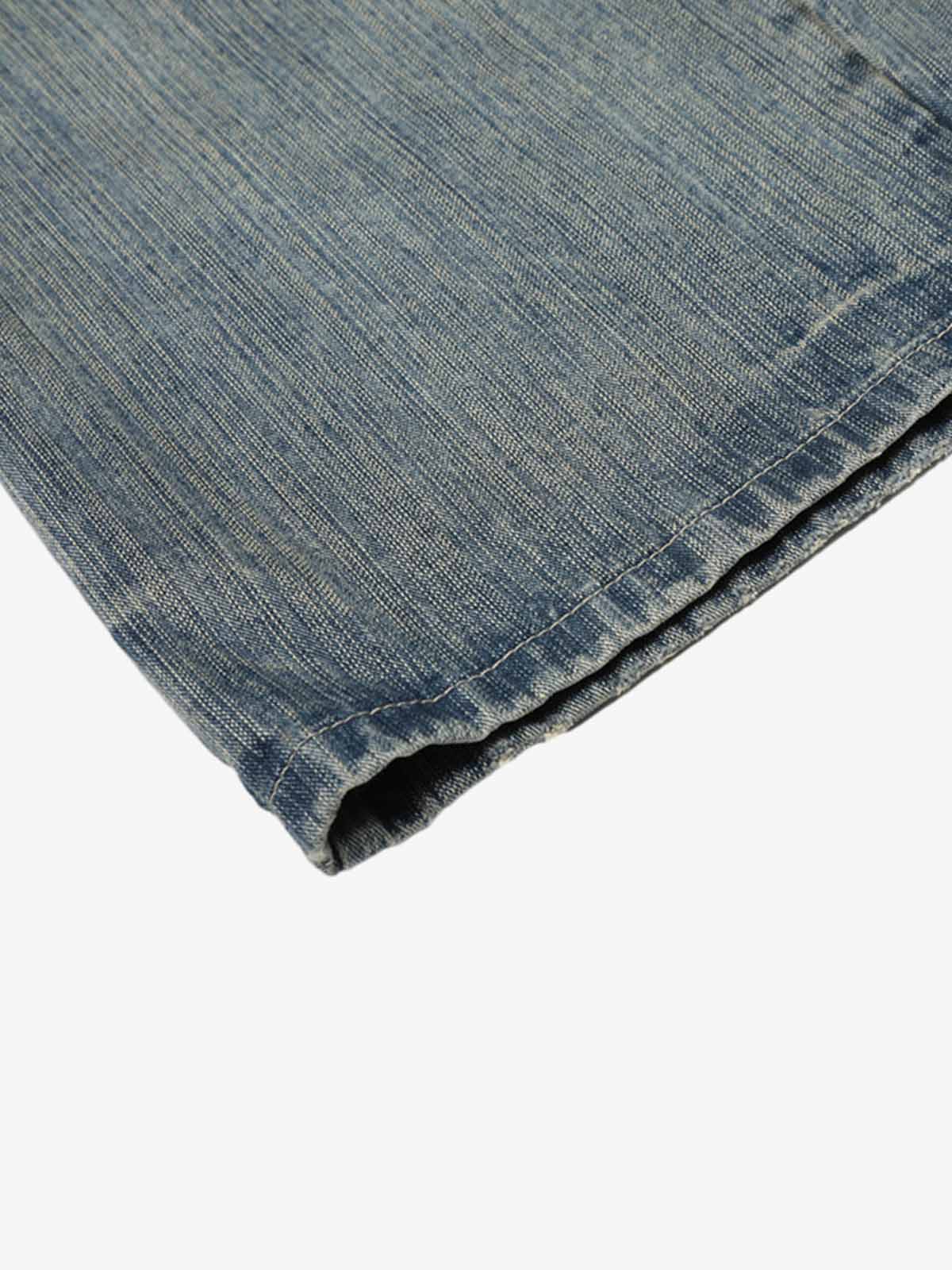 High Waist Distressed Barrel Denim Jeans - Image 8