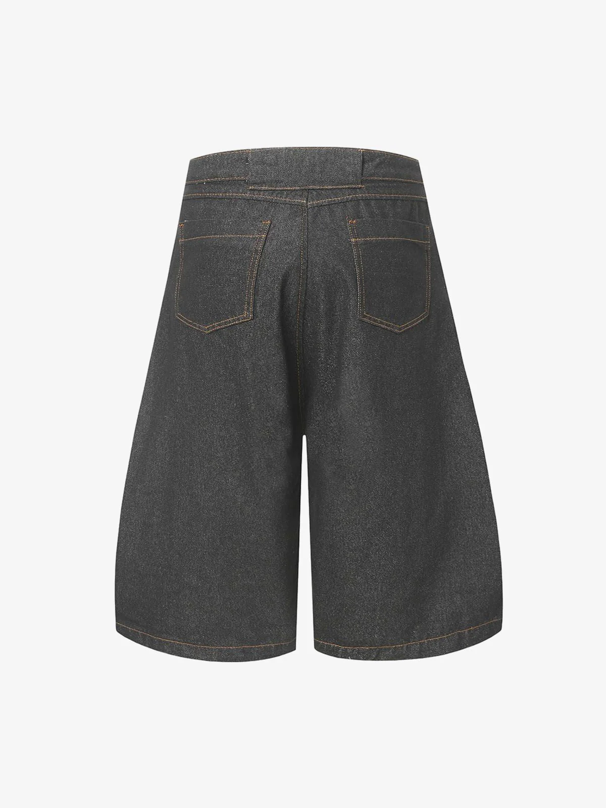 Deconstructed Split Contrast Stitching Scimitar Jorts - Image 2