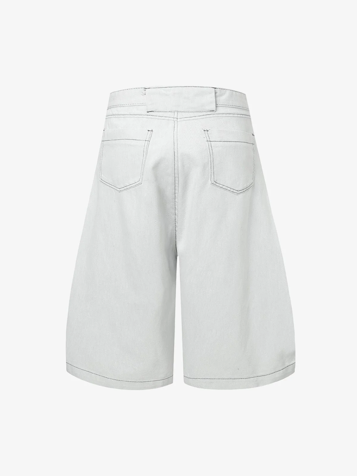 Deconstructed Split Contrast Stitching Scimitar Jorts - Image 6