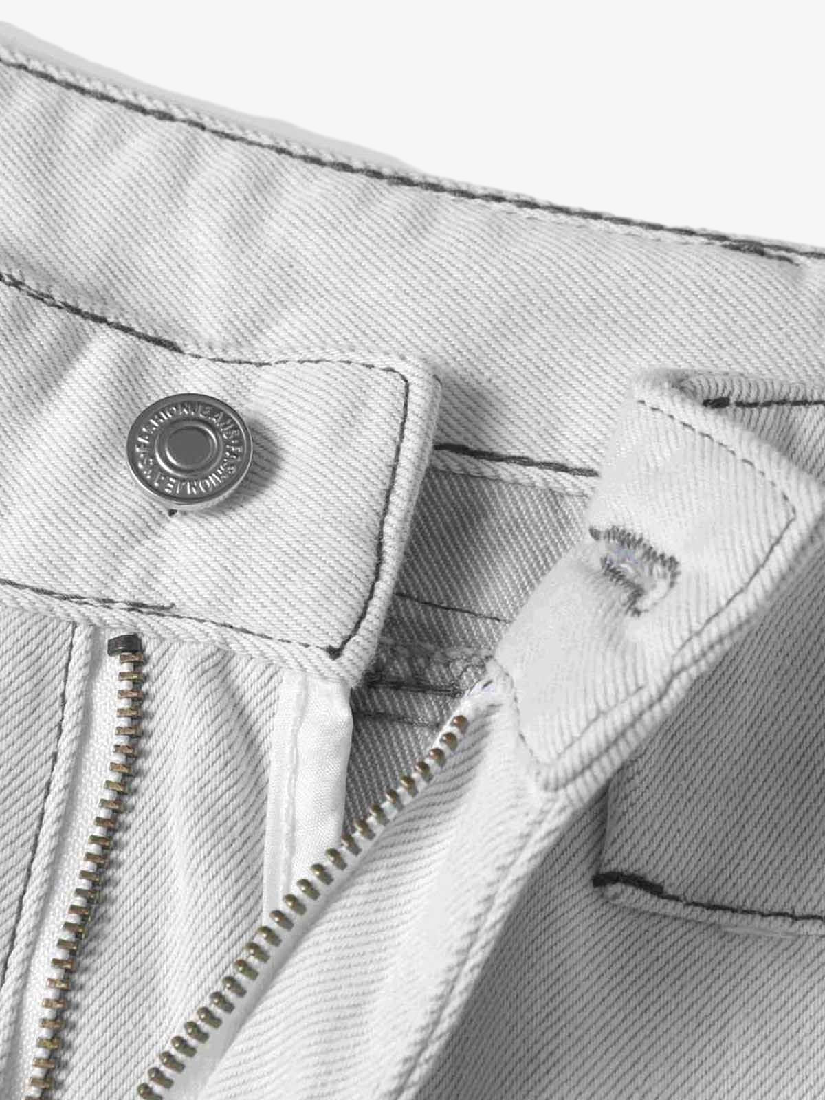 Deconstructed Split Contrast Stitching Scimitar Jorts - Image 7