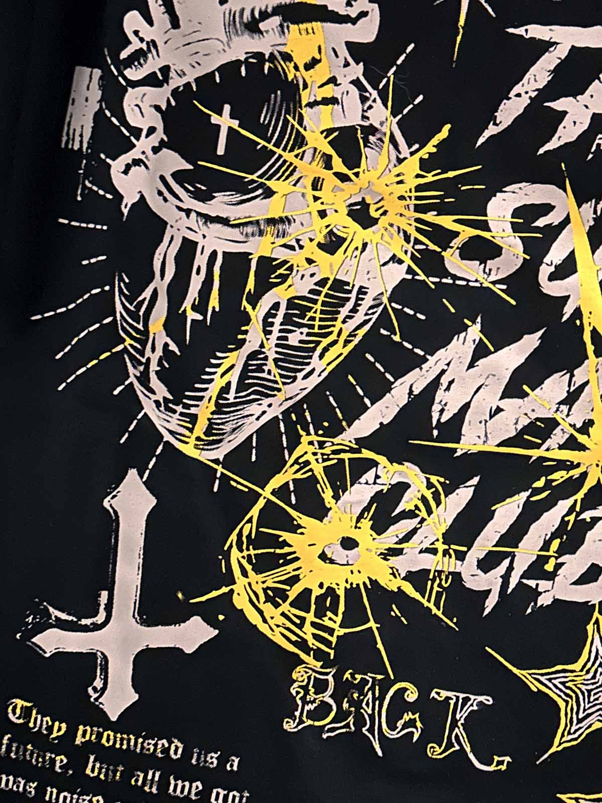 Hip-Hop Punk Faux Two-Piece Long-Sleeved T-Shirt - 2457 - Image 8