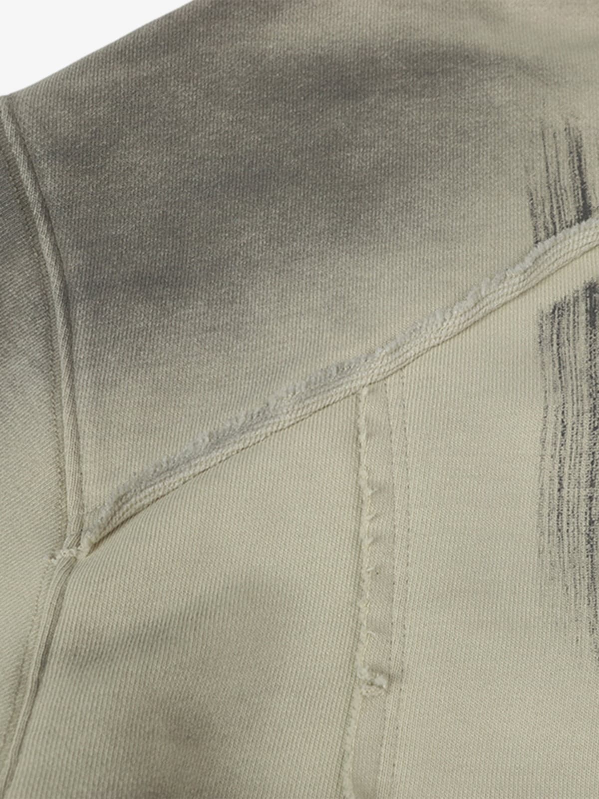 Hip-Hop Wasteland Ink-Dyed Raw Edge Hoodie - Image 7
