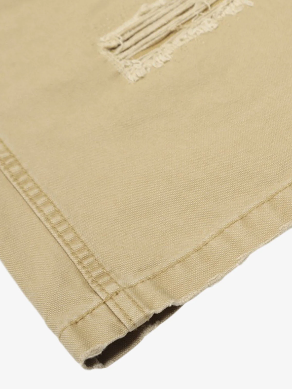 Cotton Hole Patch Pleated Multi-Pocket Cargo Casual Pants - Image 13