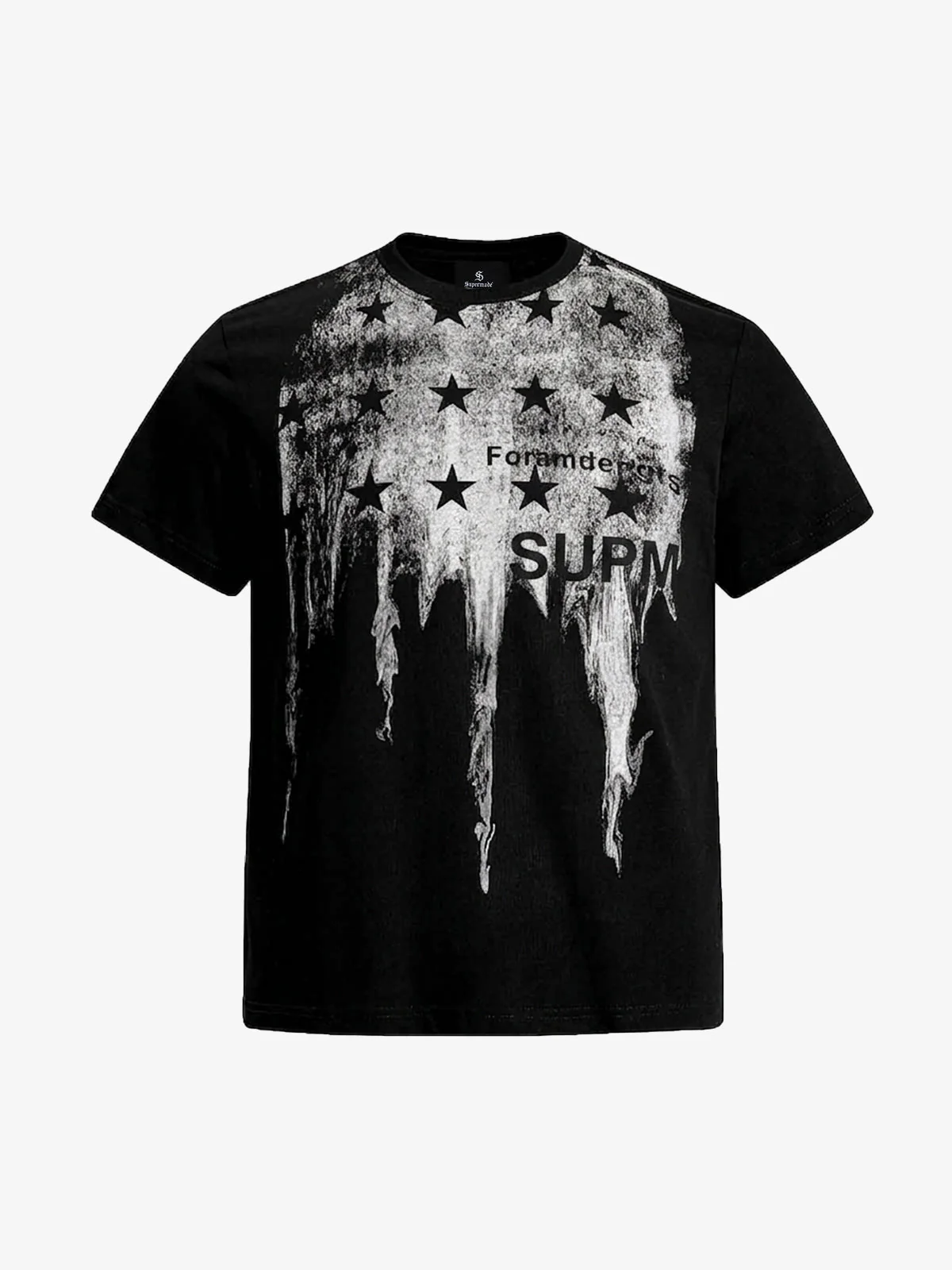 Ink-Drip Star Graphic Street T-Shirt - Image 2