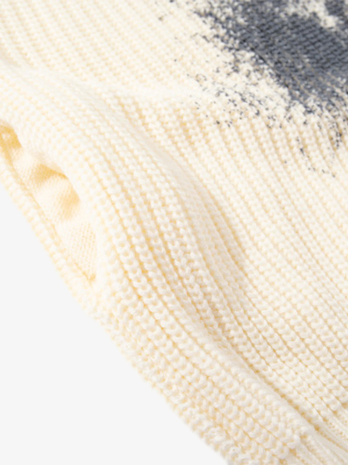 Ink-Splashed Butterfly Jacquard Zip Knit Sweater - Image 10