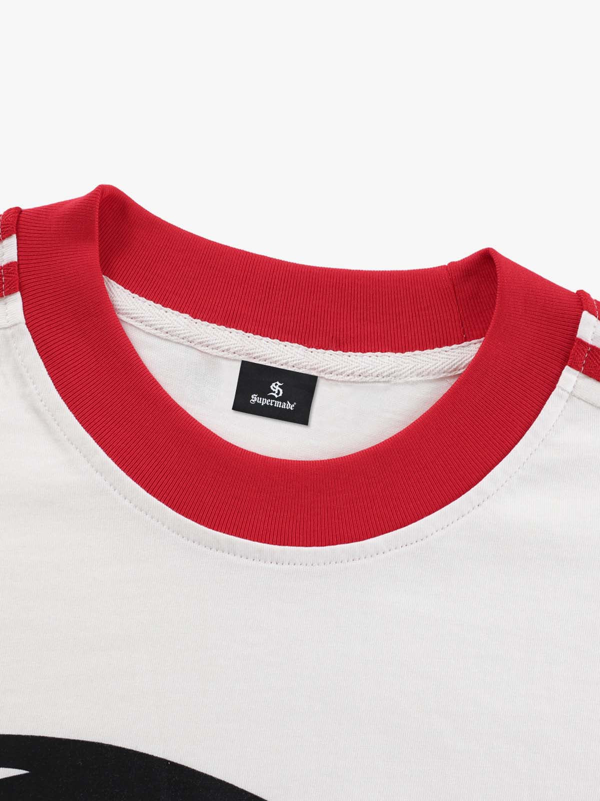Jersey Digital Print Colorblock Long-Sleeved T-Shirt - Image 5