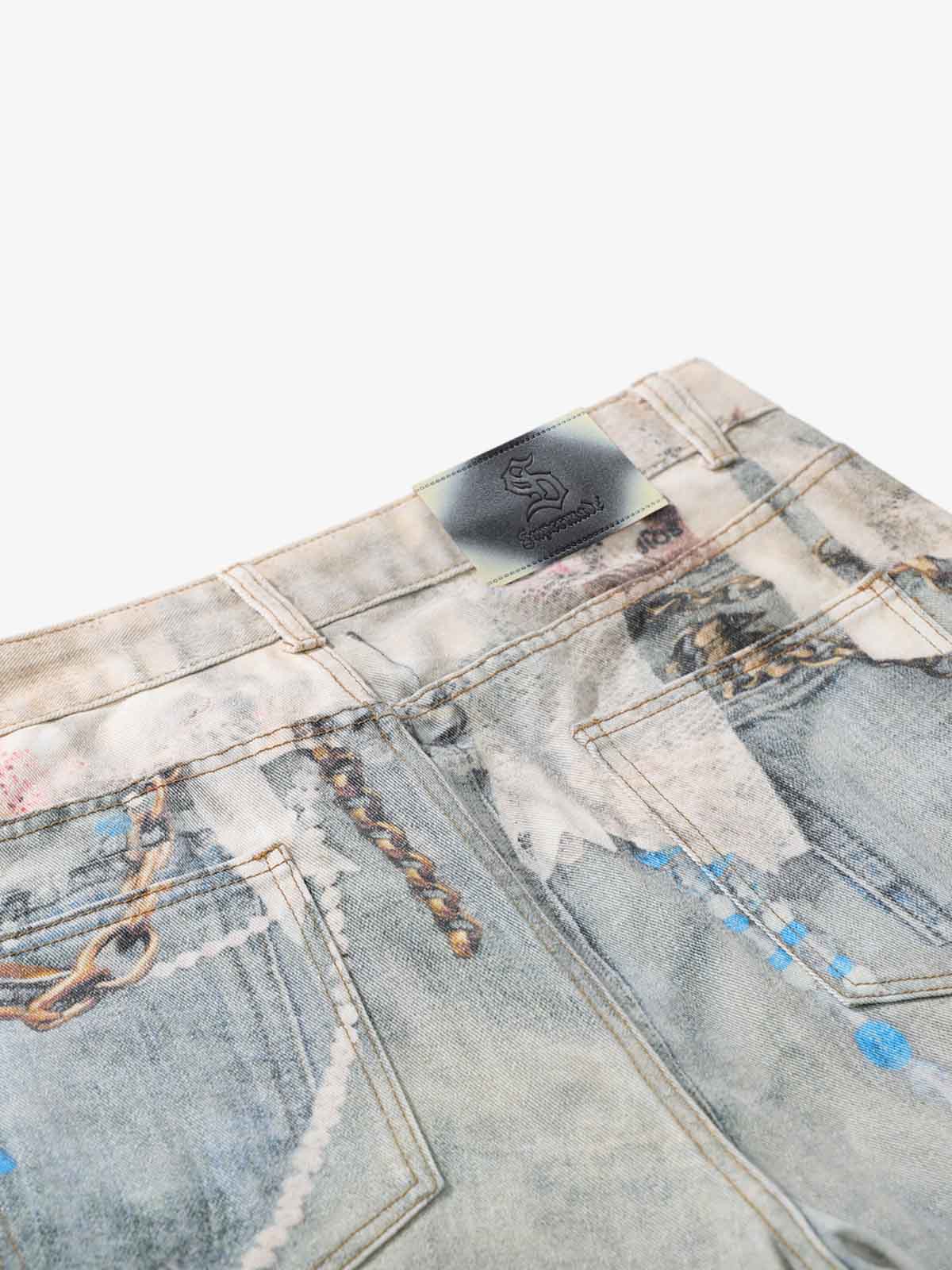 Jewelry Graphic Flared Pants - Image 4