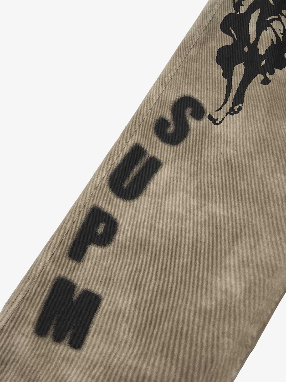 Original Large Cross Angel Print Distressed Jeans - 2552 - Image 11