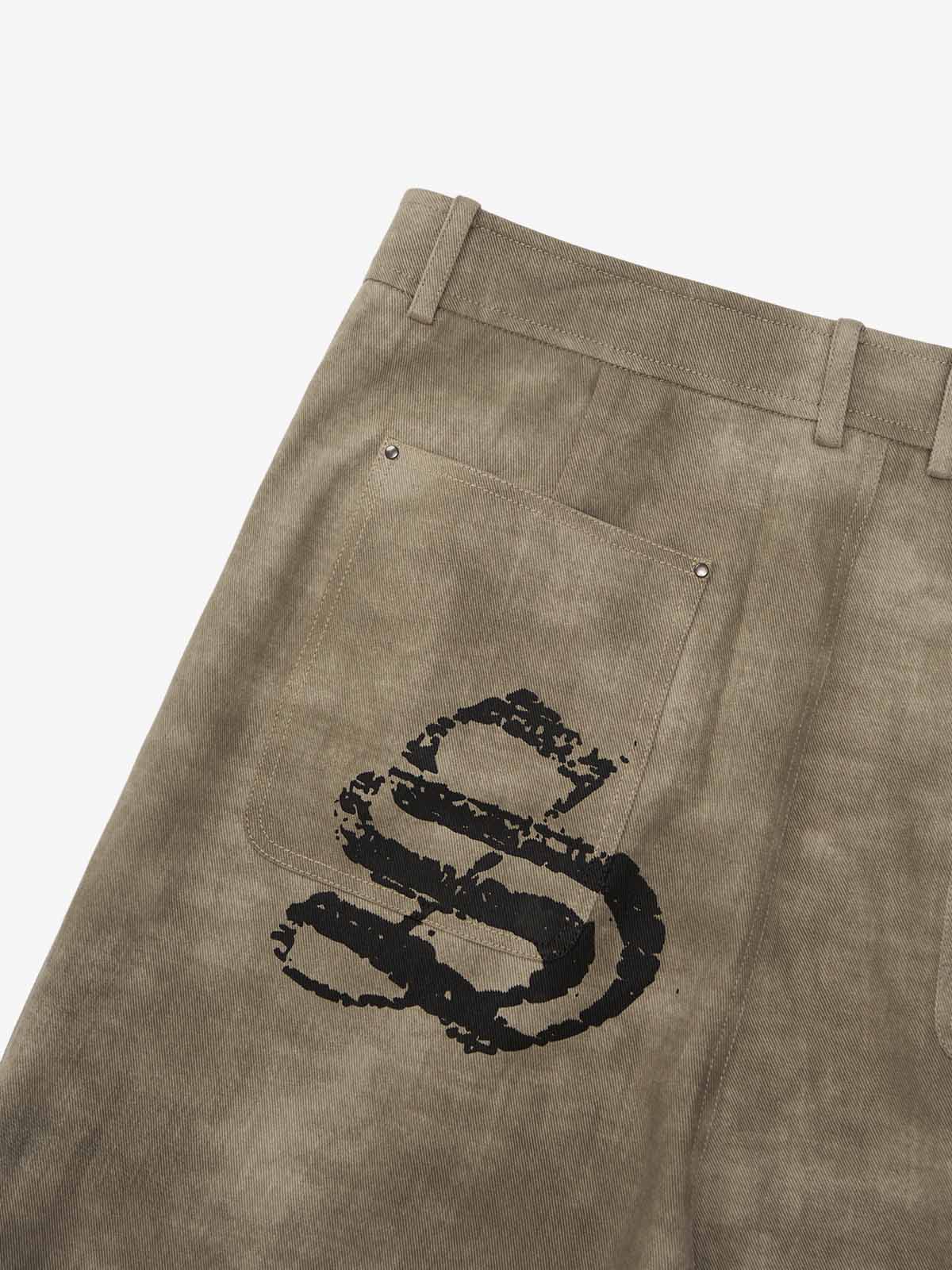 Original Large Cross Angel Print Distressed Jeans - 2552 - Image 12