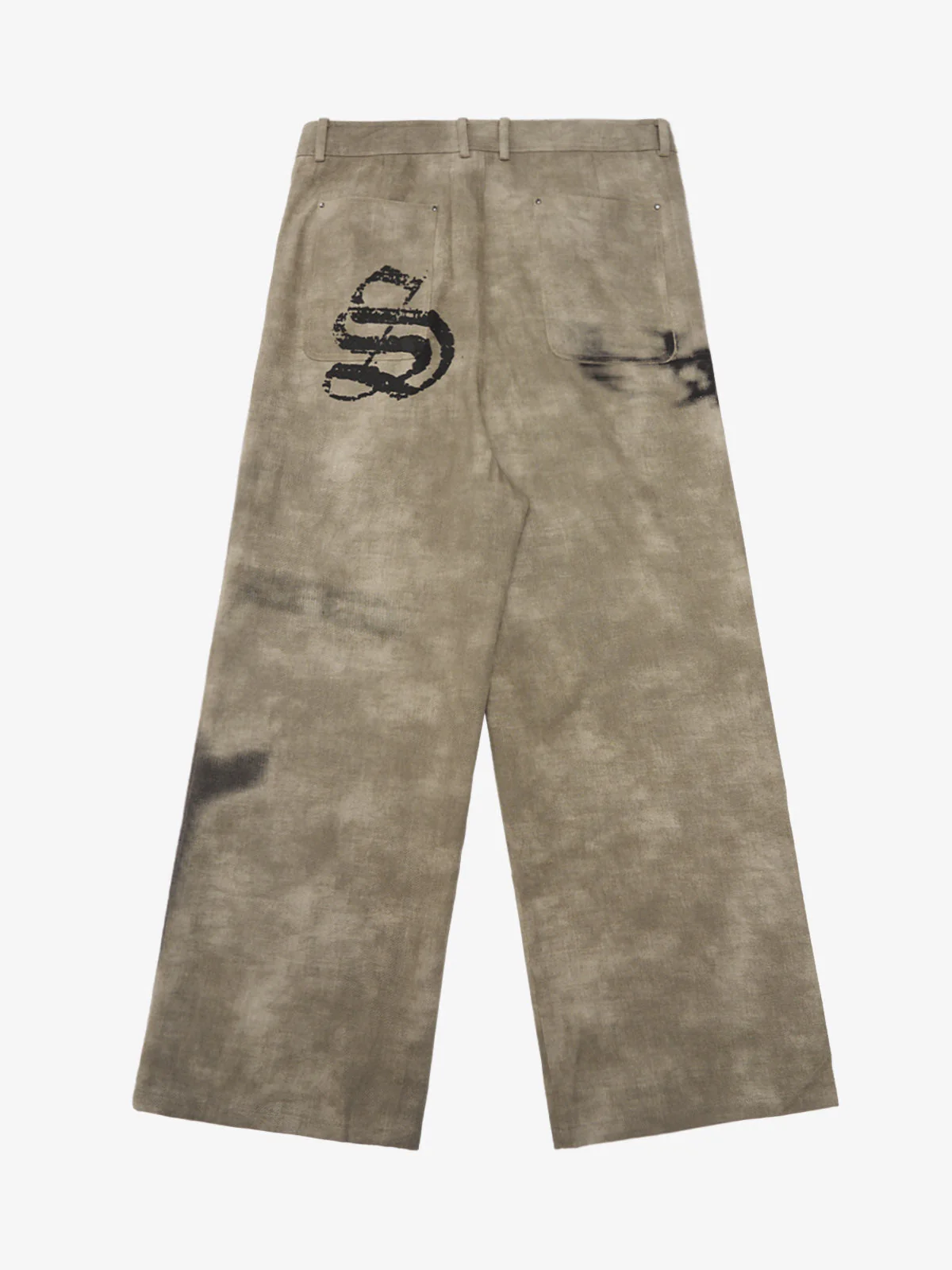 Original Large Cross Angel Print Distressed Jeans - 2552 - Image 8