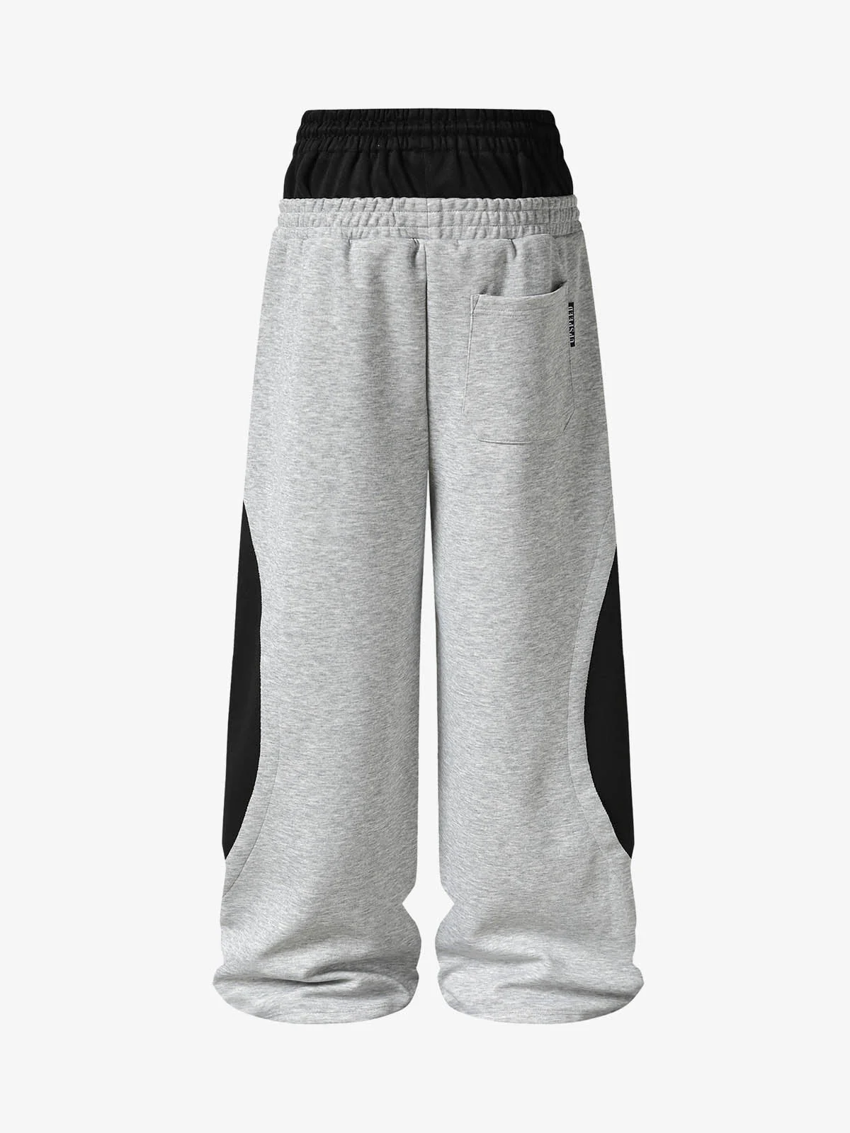 Layered Double-Waistband Wide-Leg Sweatpants - Image 4