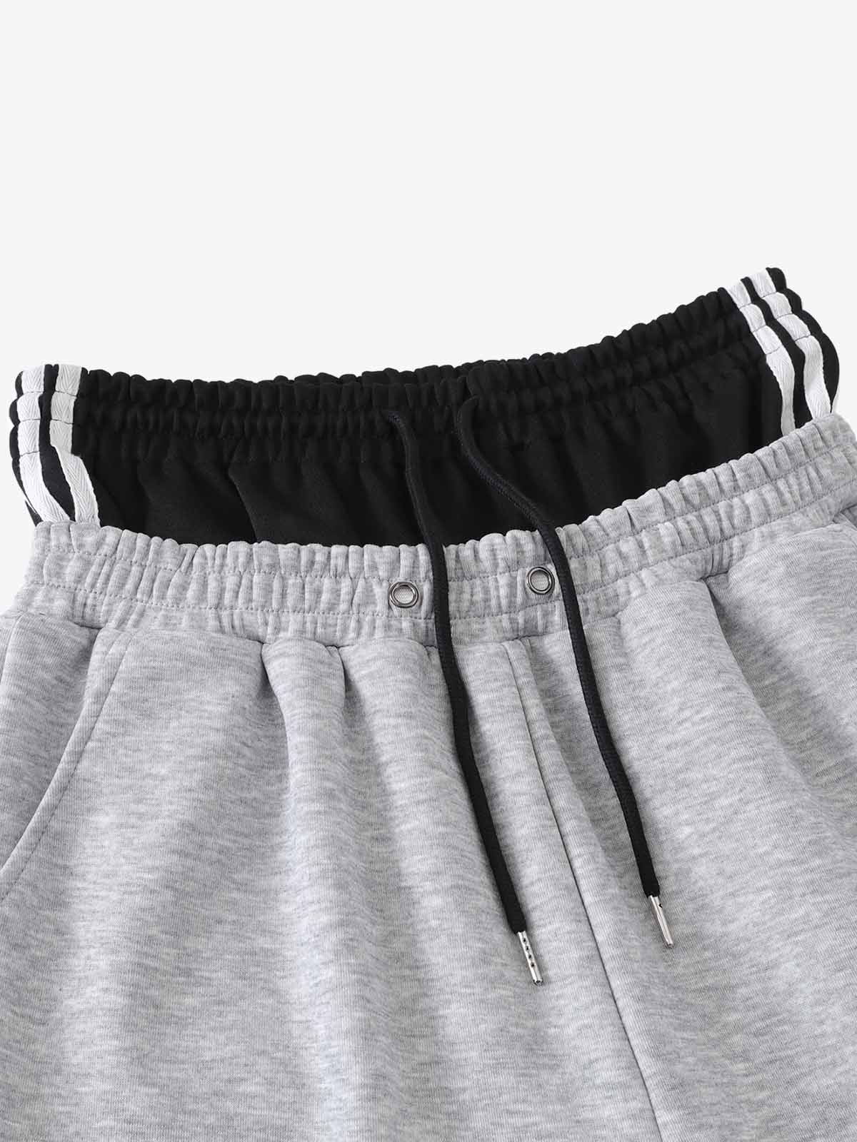 Layered Double-Waistband Wide-Leg Sweatpants - Image 5