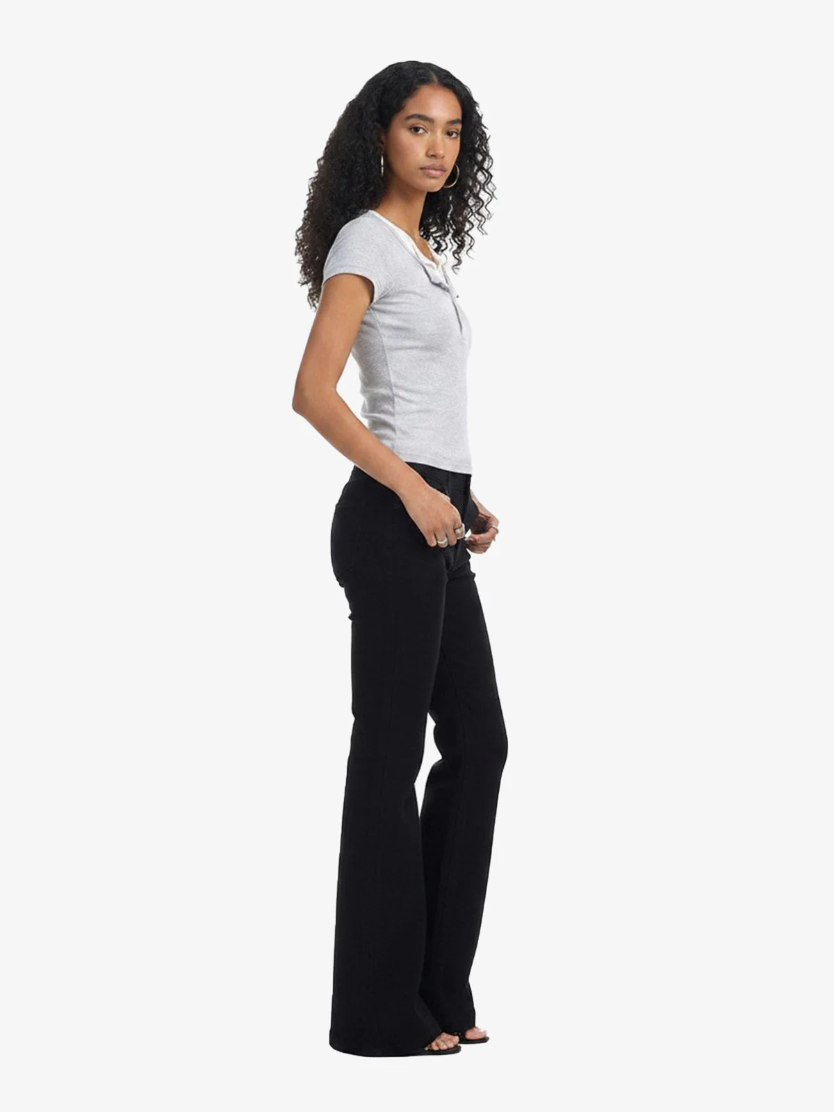 Layered Look Henley Slim Fit Short Sleeve T-Shirt - Image 6