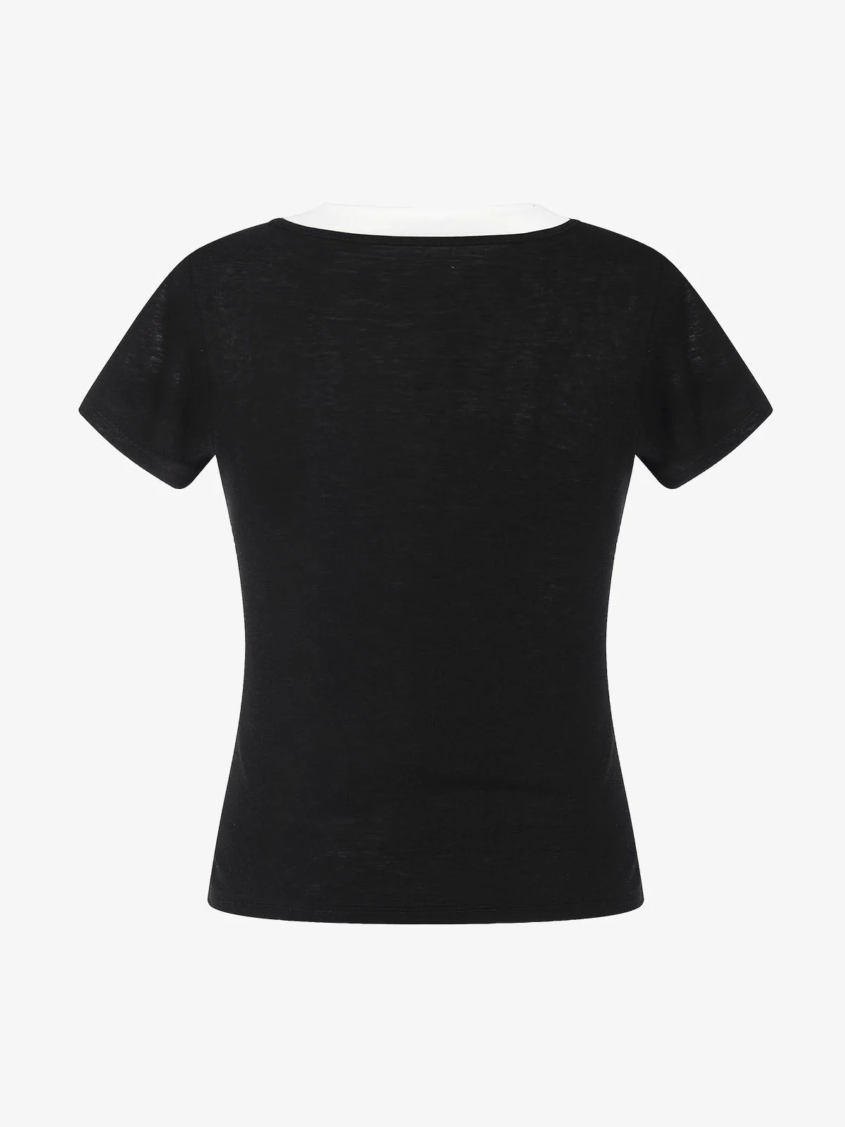 Layered Look Henley Slim Fit Short Sleeve T-Shirt - Image 9