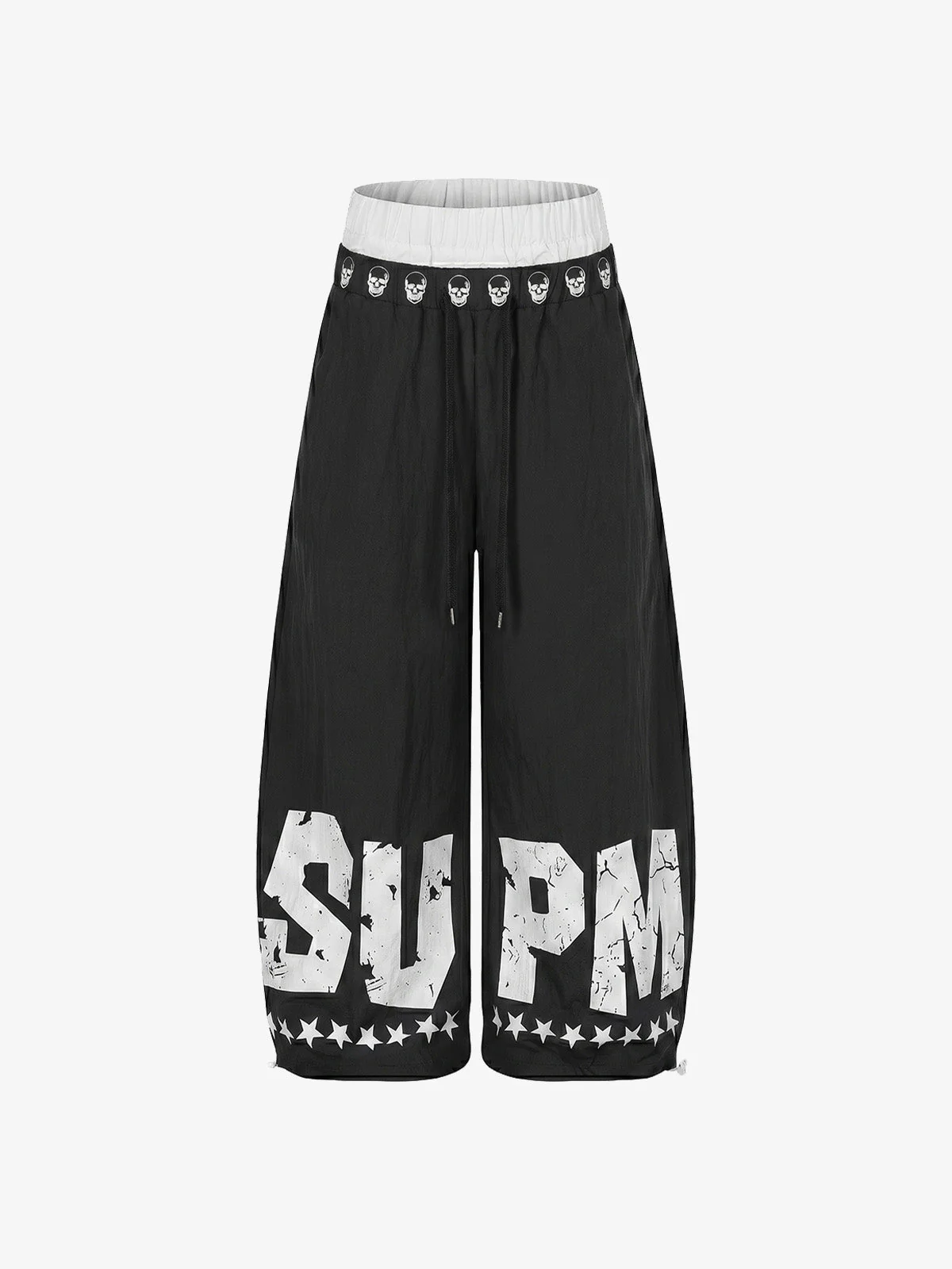 Layered Skull-Graphic Track Pants - Image 2