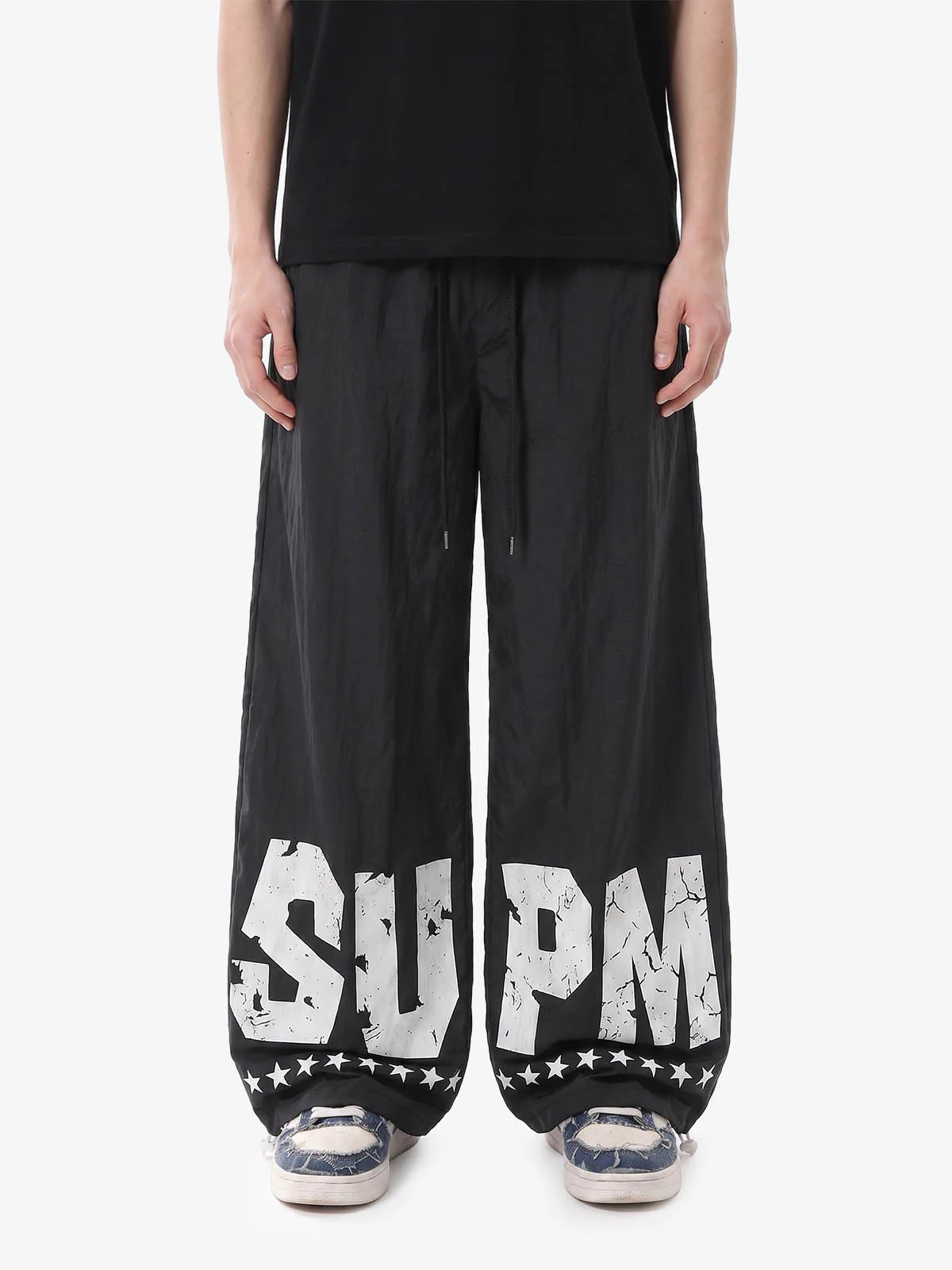 Layered Skull-Graphic Track Pants - Image 3