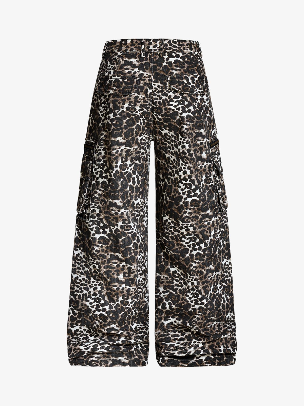 Leopard Print Cargo Wide Leg Pants - Image 2
