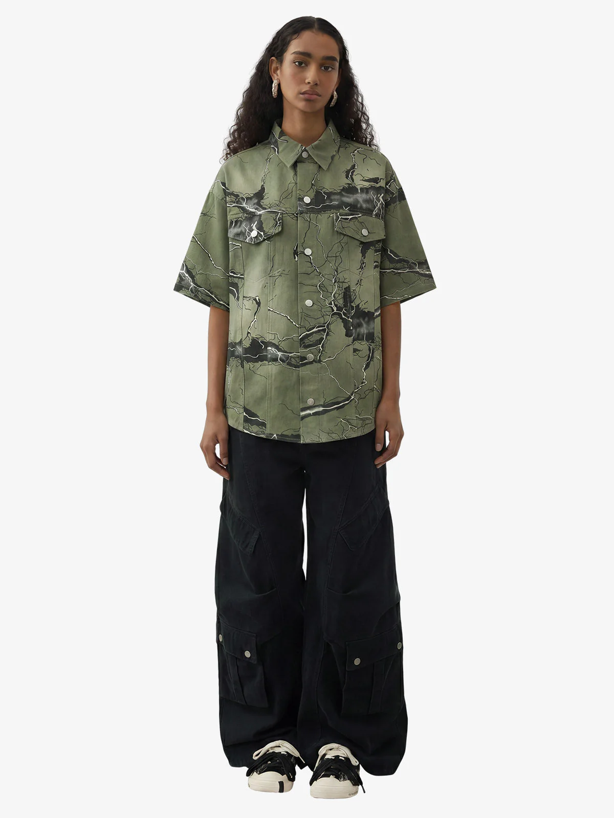 Lightning Storm Print Short Sleeve Shirt - Image 5