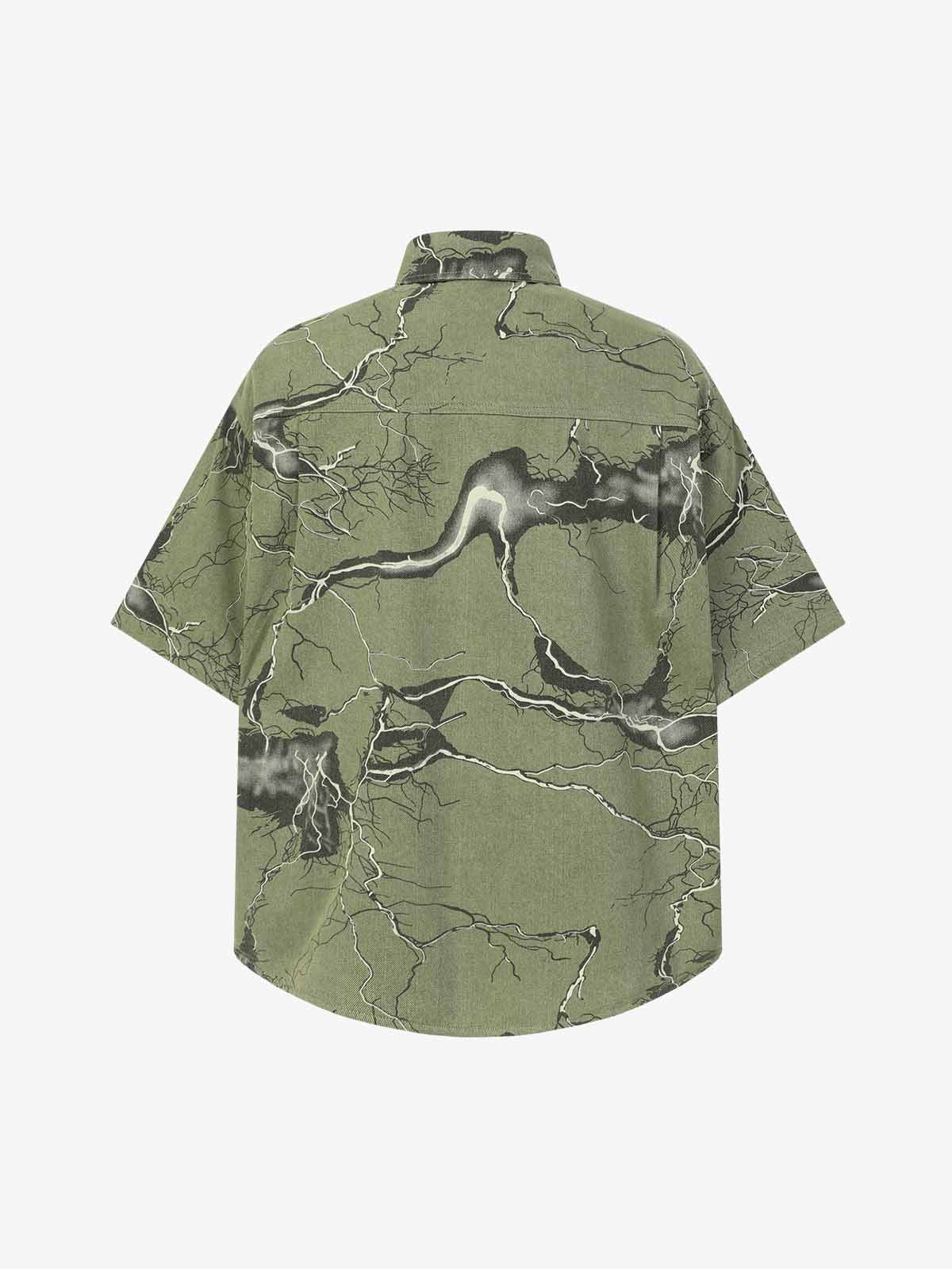 Lightning Storm Print Short Sleeve Shirt - Image 6