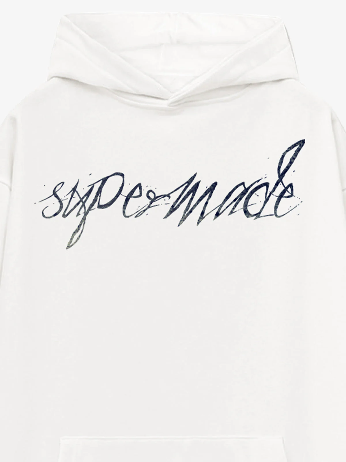 Metallic Script Letter Cross Graphic Hoodie - Image 13