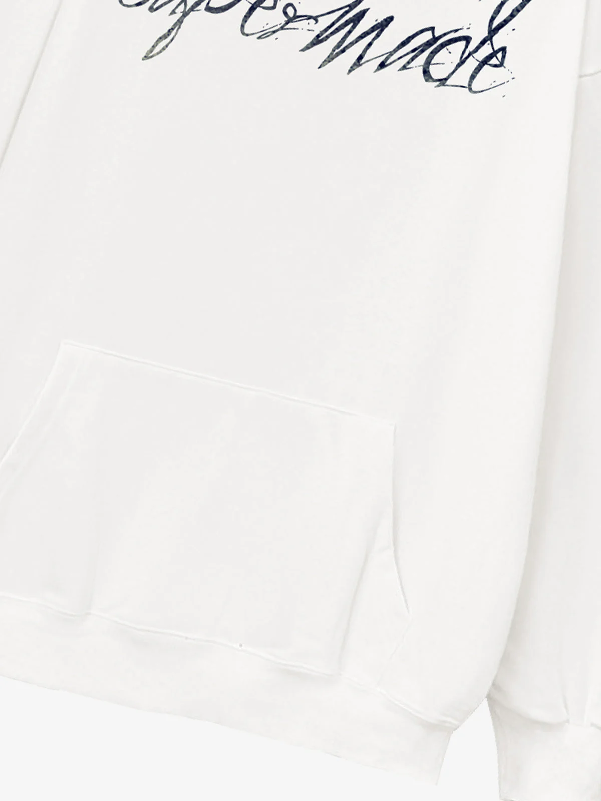 Metallic Script Letter Cross Graphic Hoodie - Image 14