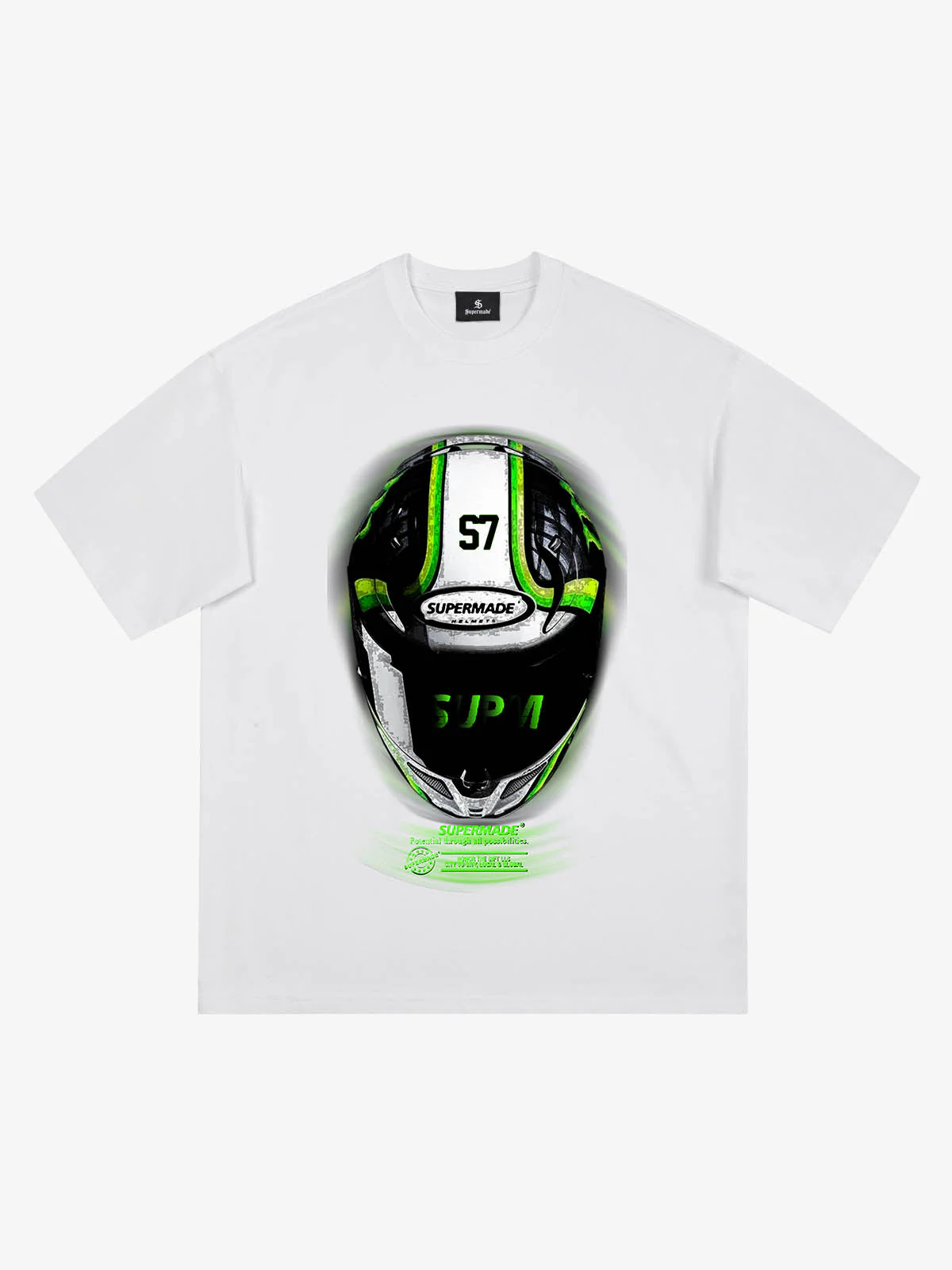 Motorcycle Helmet Graphic T-Shirt - Image 2
