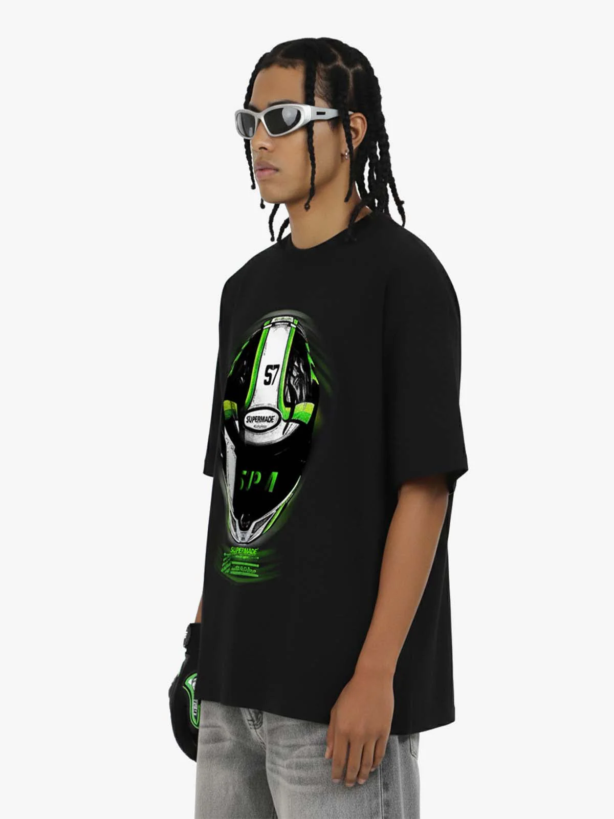 Motorcycle Helmet Graphic T-Shirt - Image 3