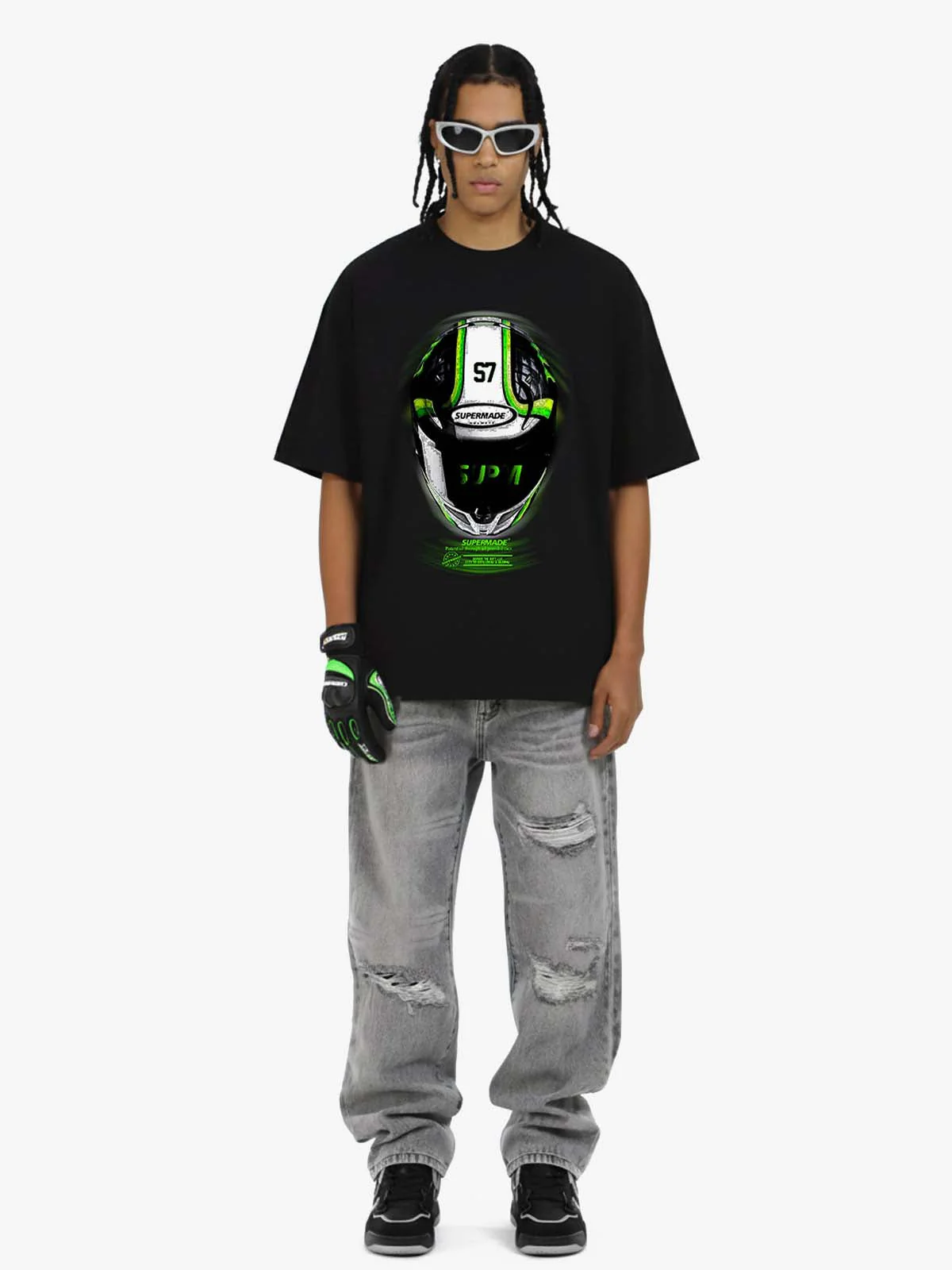 Motorcycle Helmet Graphic T-Shirt - Image 4
