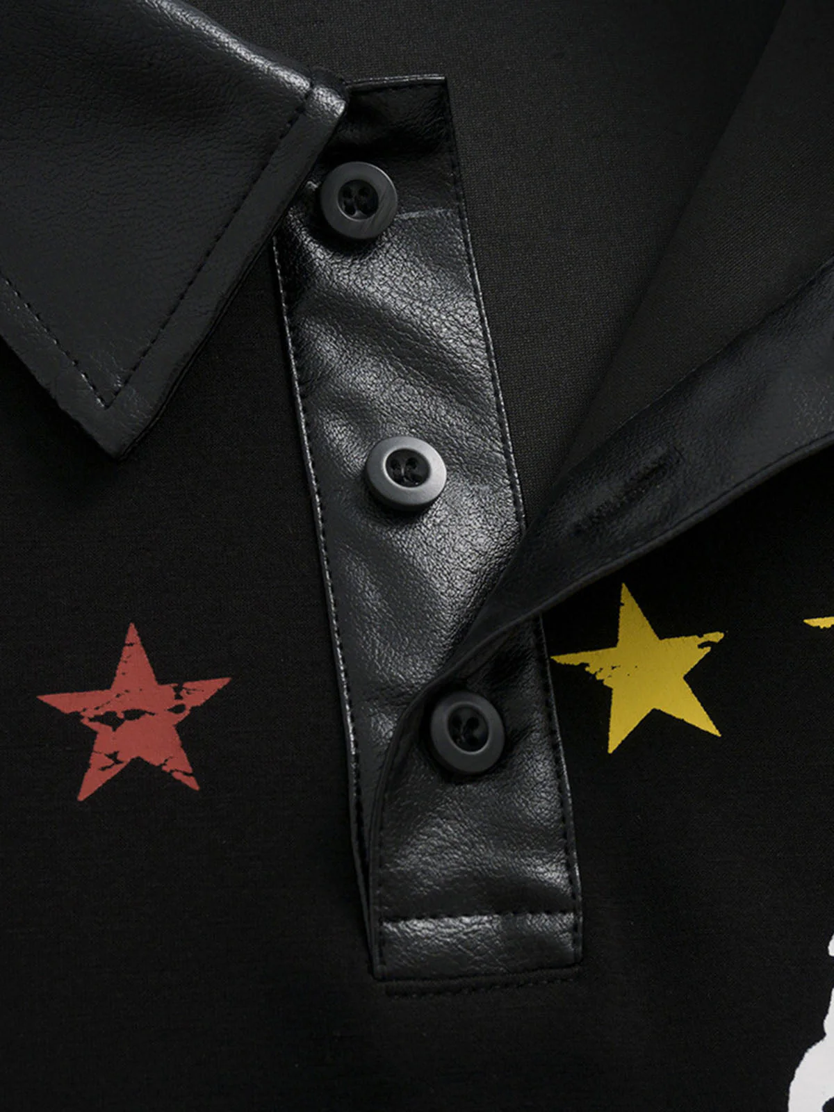 Motorcycle Style Lapel Polo Long Sleeve T-Shirt - Image 8